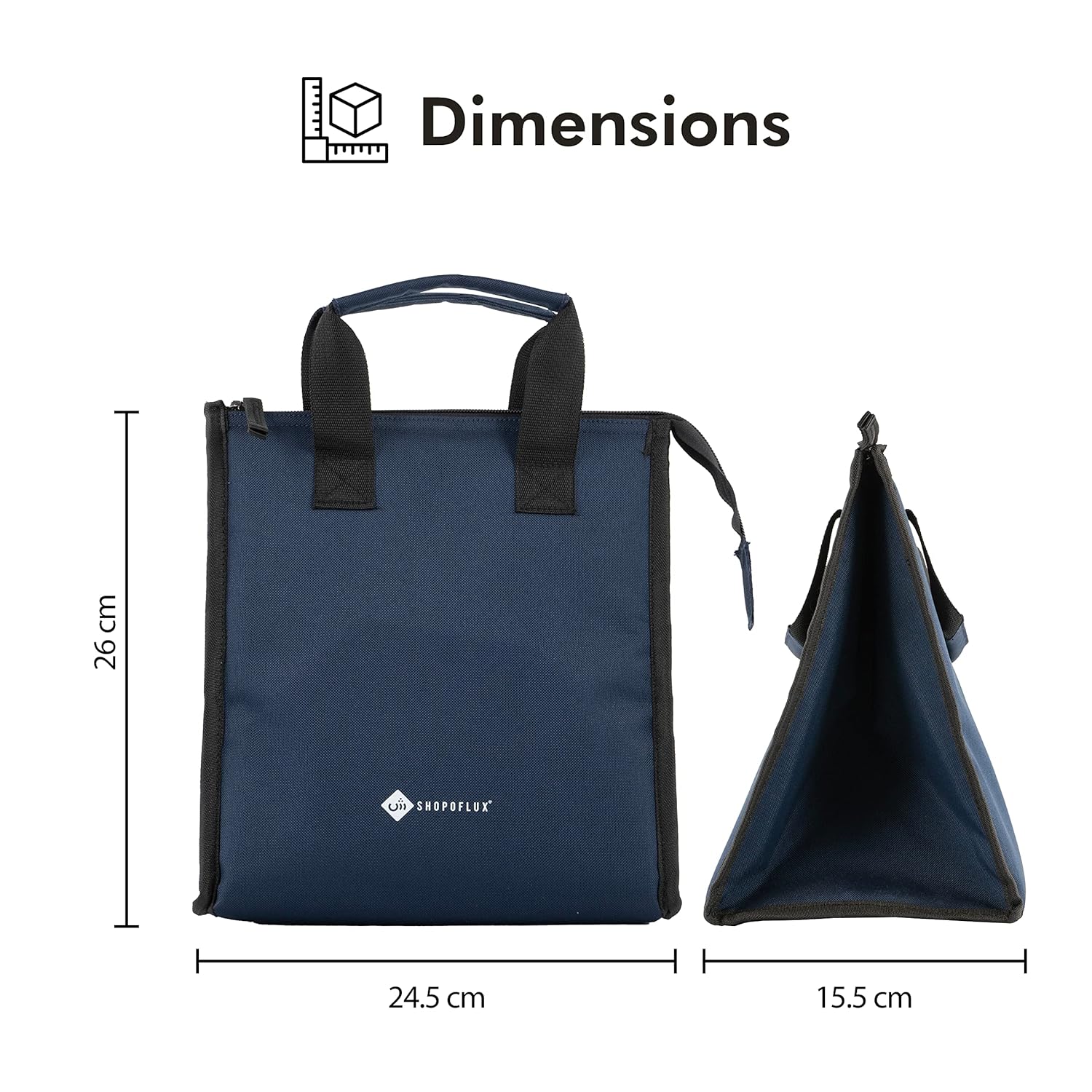 SHOPOFLUX Polyester Modern Milk Bag For Door Hanging | Insulated And Waterproof Door Hanging Bag For Milk Sachets And Bottles Storage Blue