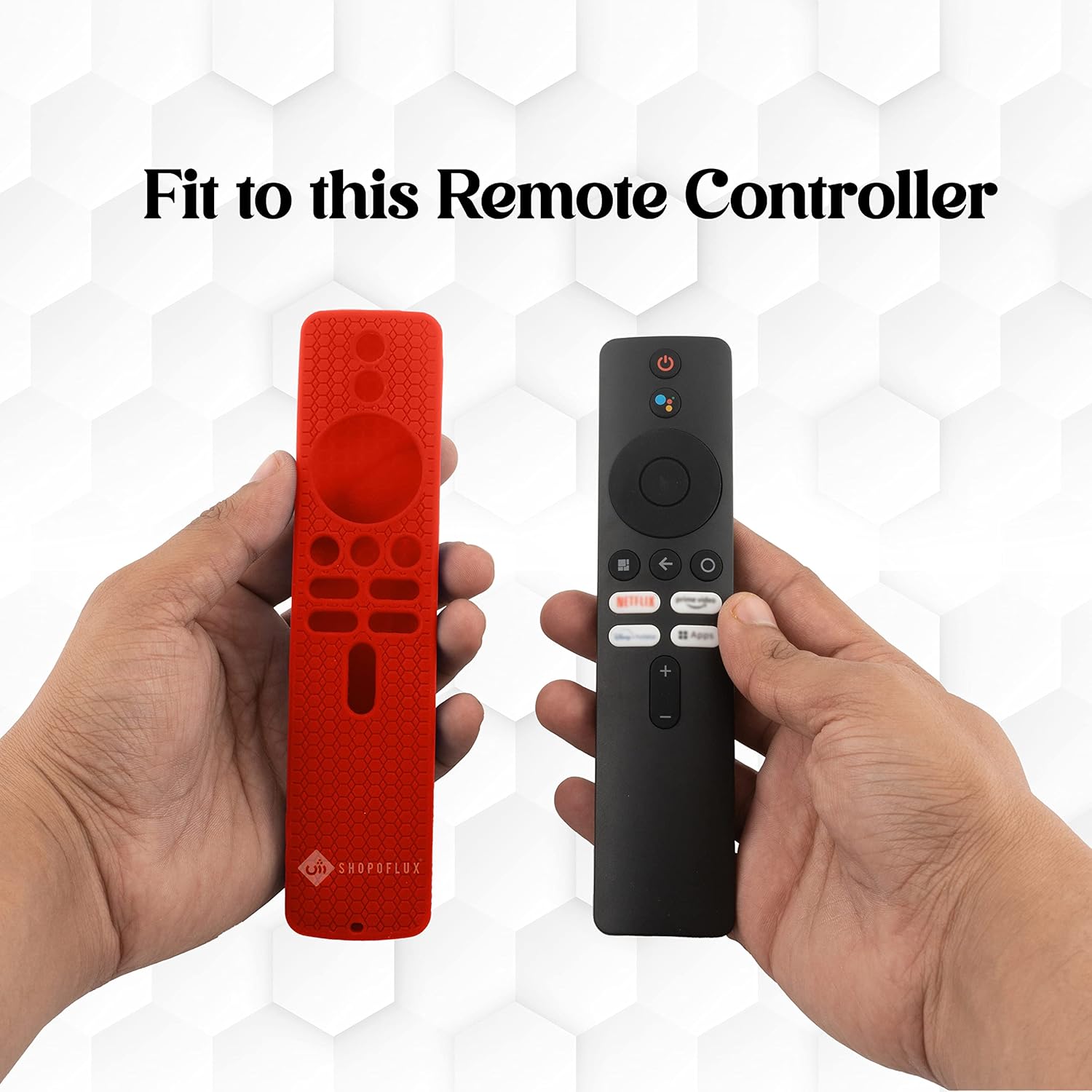 SHOPOFLUX Silicone Remote Cover Compatible with Redmi 4k Ultra 43 inch, Xiaomi OLED Series 55 inch, Xiaomi 5A Series 32/40/43 inch TV (Red) Shopoflux