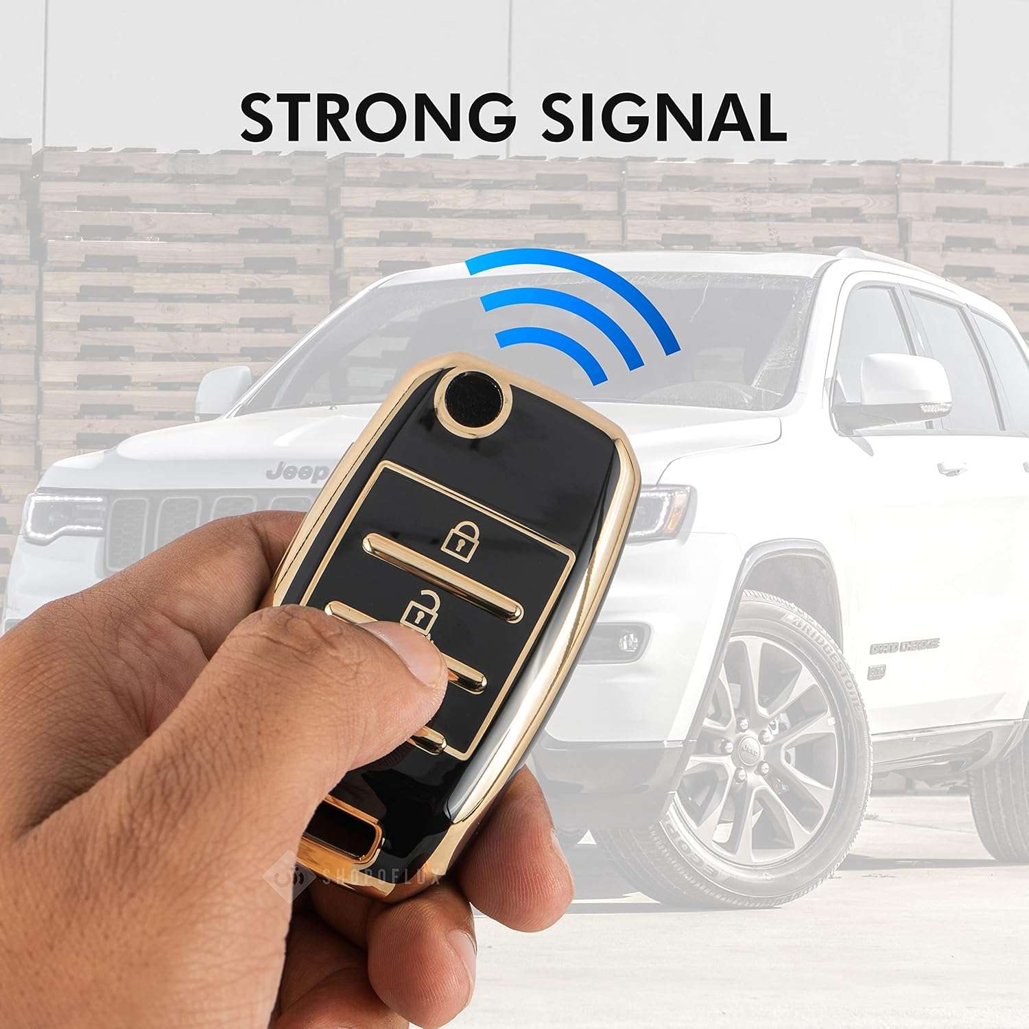 Shopoflux® TPU Key Cover Compatible for Kia Carens | Sonet | Seltos 3 Button Flip Key