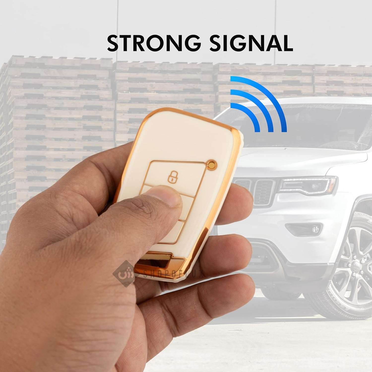 SHOPOFLUX TPU Car Key Cover Compatible for Skoda Octavia, Slavia, Kodiaq, Kushaq 3 Button Smart Key