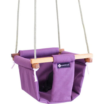 Shopoflux Swing For Kids | Baby Swing Hanging Indoor Outdoor | Kids Swing | Jhula For Baby | Baby Garden Swing | Jhula For Kids | (6 Months To 3 Years) (Up To 25 Kg) (Purple), Polyester, 9 Inch