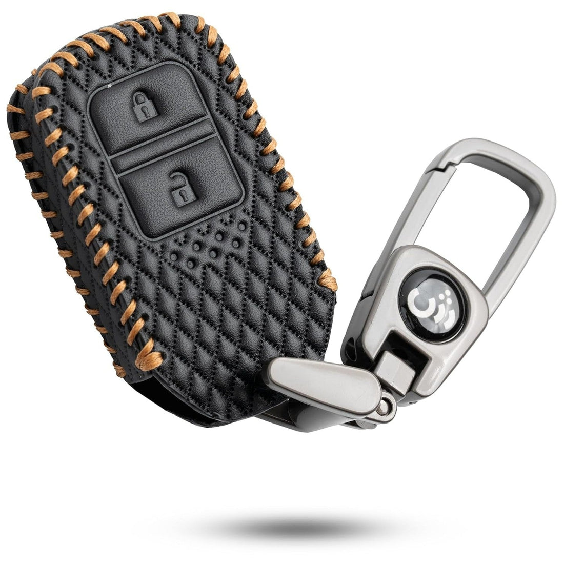SHOPOFLUX Leather car Key Cover Compatible for Honda Elevate | BRV | WRV | CRV | Jazz | City | Amaze 2 Button Smart Key
