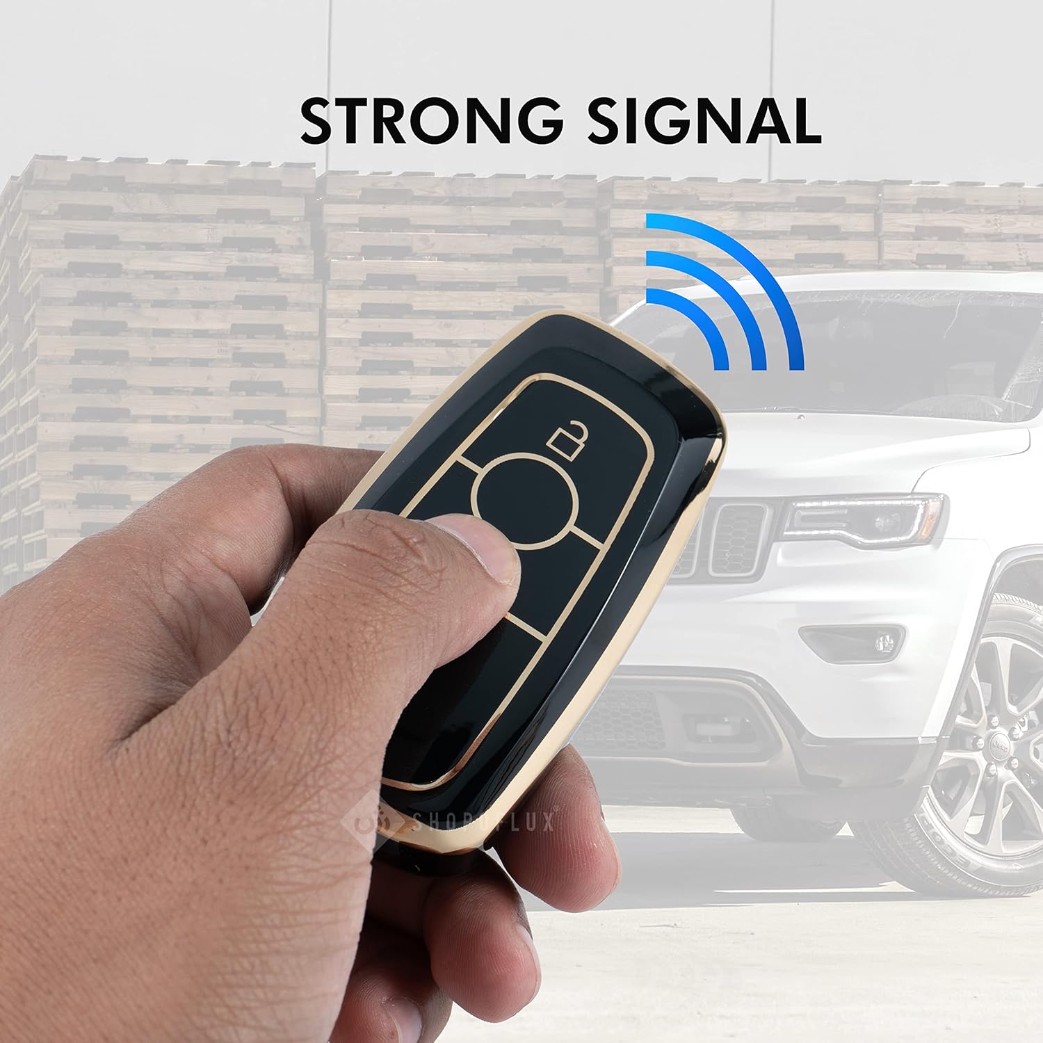 Shopoflux TPU Key Cover Compatible with New Ford Ecosport Titanium Black TPU Pack 1