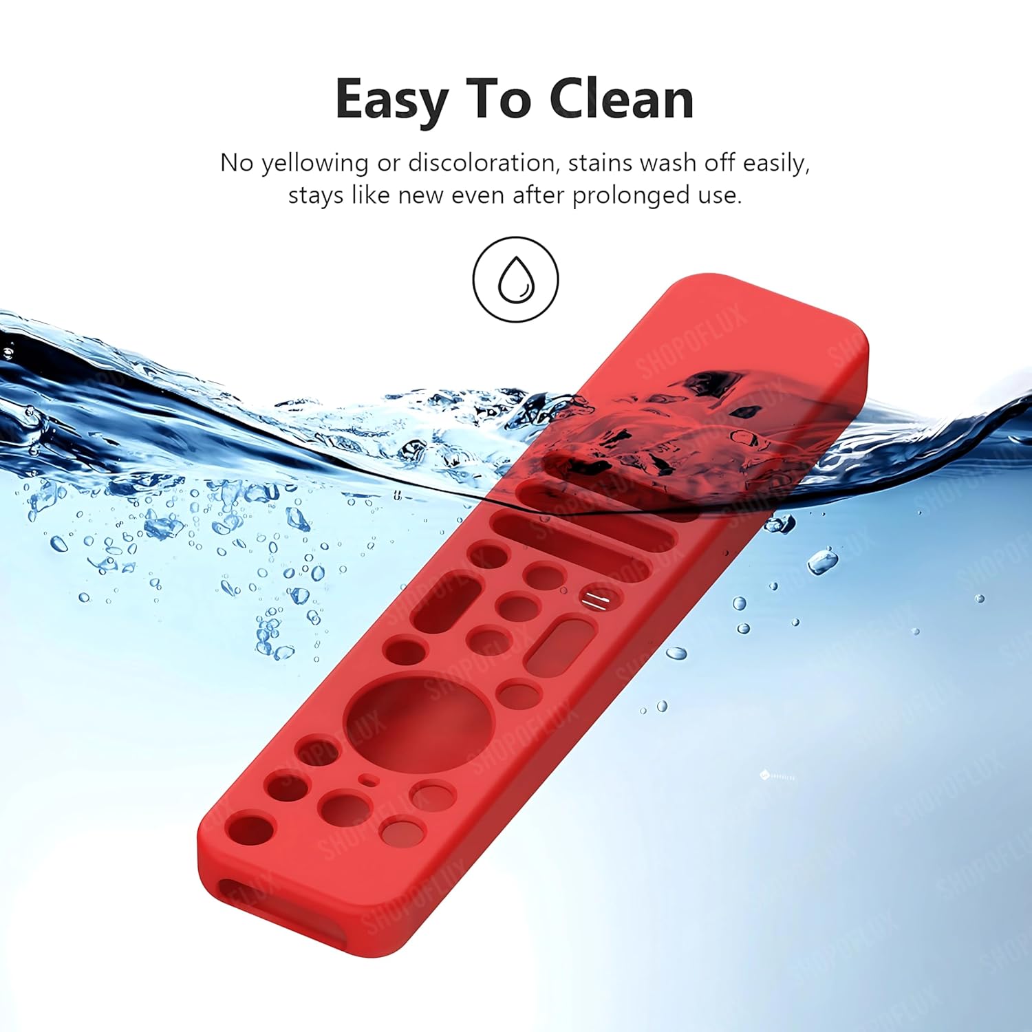 SHOPOFLUX Silicone TV Remote Cover Compatible with Sony Bravia Smart Tv Voice Remote Protective case (RED) Shopoflux