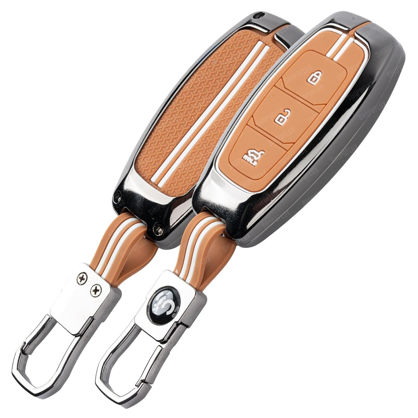 SHOPOFLUX Metal Key Cover Compatible with Hyundai Verna | Kona | i20 3 Button Smart Key (Copy) Shopoflux