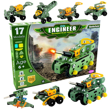 Shopoflux™ Little Engineer Mechanical Kit For Juniors | Tank (Models 17), 6 +