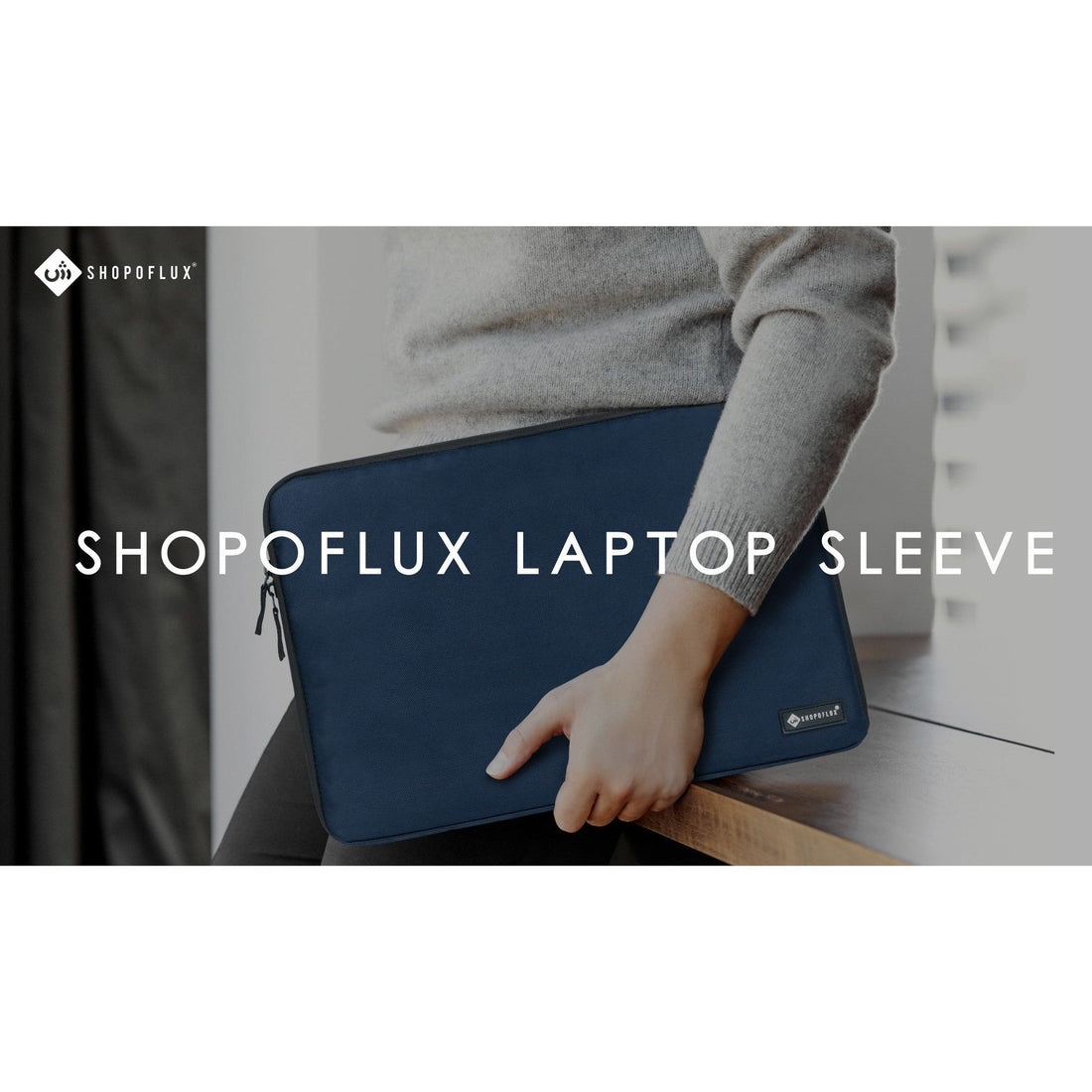 Shopoflux 16 Inch Laptop Sleeve Case Cover Bag for Men and Women Waterproof with Accessories Pouch Blue, 16 X 11 X 1.2 Inch