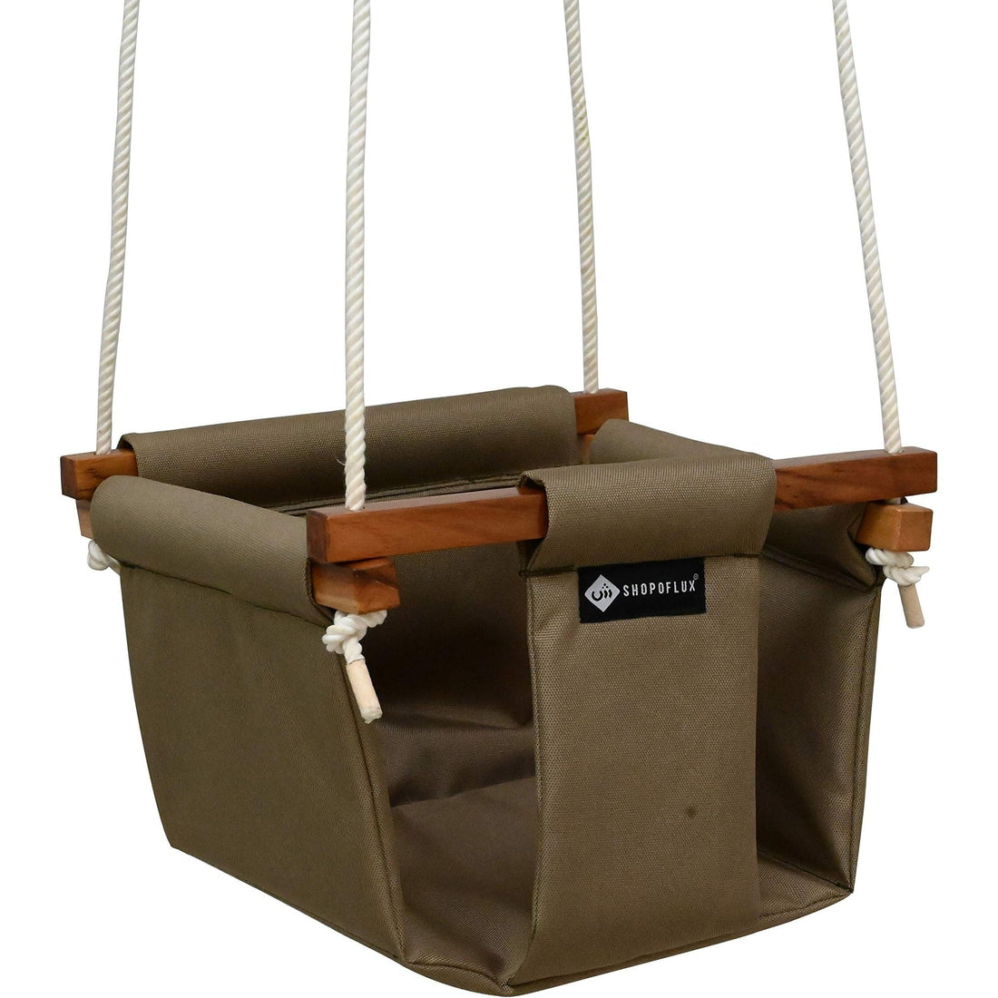 Shopoflux® Swing for Kids | Baby Swing hanging Indoor Outdoor | Kids Swing | Jhula for Baby | Baby Garden Swing | Jhula for Kids | 6 Months to 3 Years Up to 25 kg Brown
