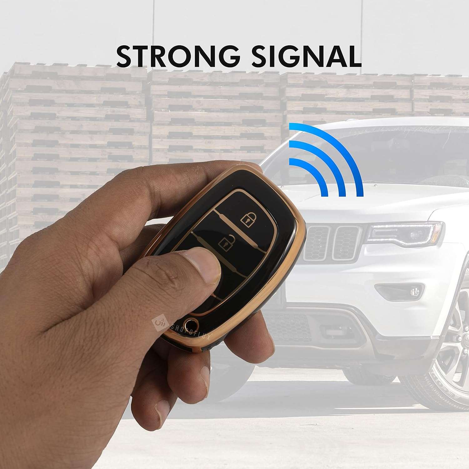 Shopoflux® TPU Key Cover for Venue, Elantra, Tucson, i20 N Line 2021, Creta 2020, i20 2020 Model with 4 Button Smart Key