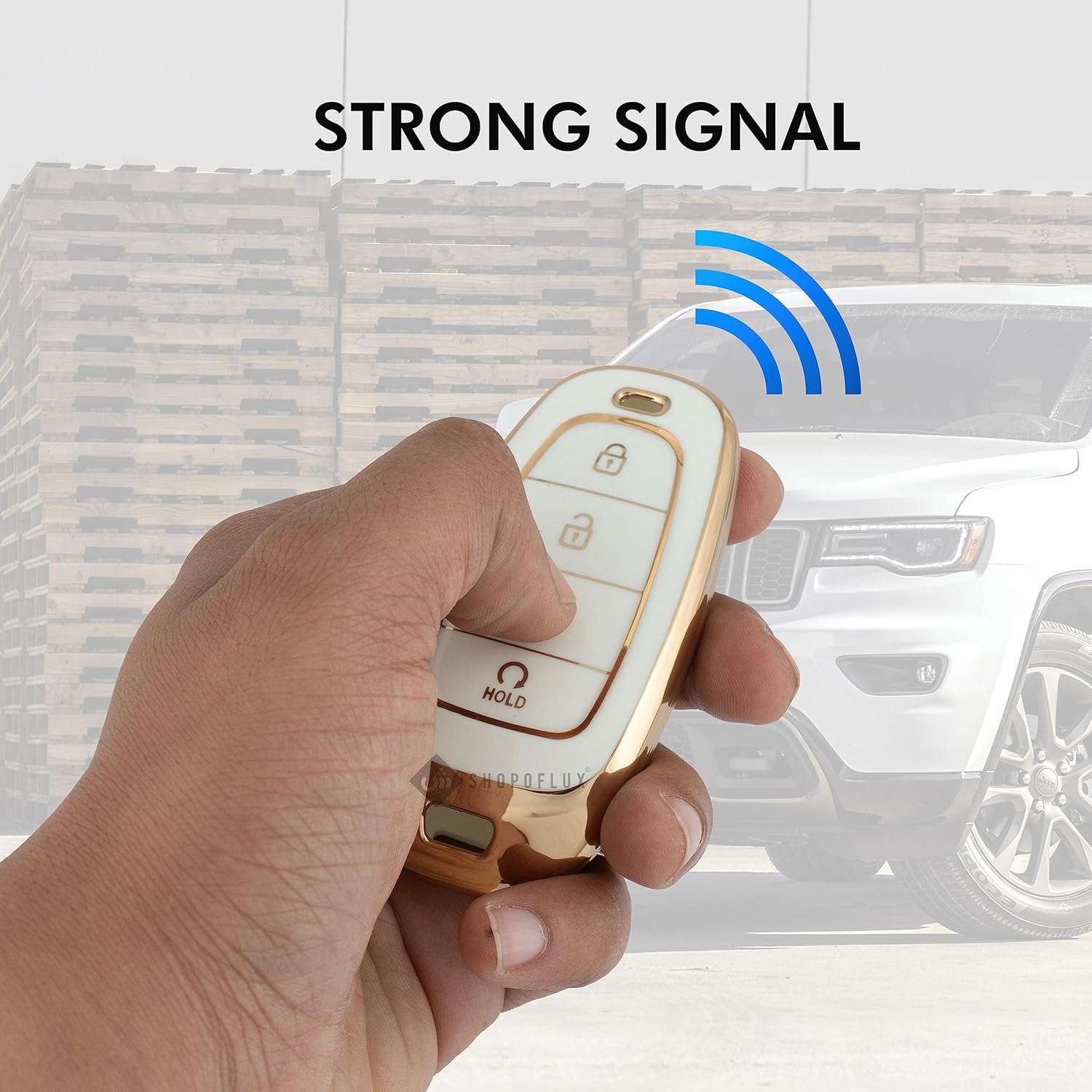 Shopoflux® TPU Key Cover Compatible with Hyundai Tucson Car 4 Button Smart Key