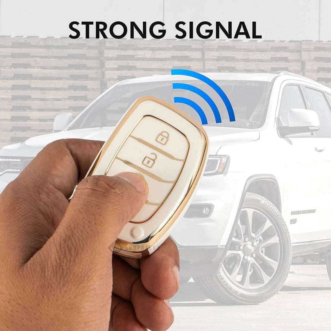 Shopoflux® TPU Key Cover Compatible with Hyundai Alcazar and Creta Car 4 Button Smart Key