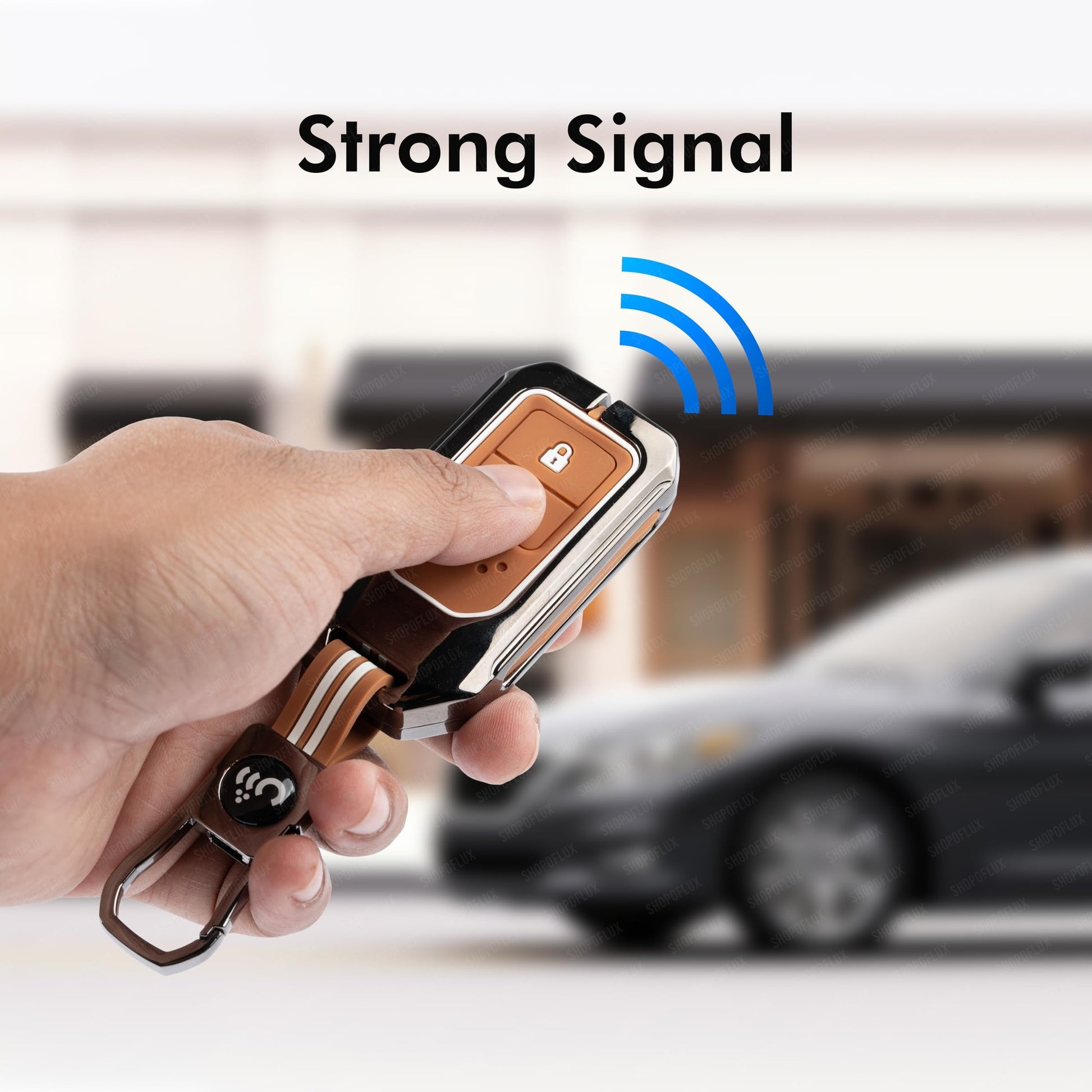 SHOPOFLUX Metal Key Cover Compatible for Honda Elevate | BRV | WRV | CRV | Jazz | City | Amaze 2 Button Smart Key Shopoflux