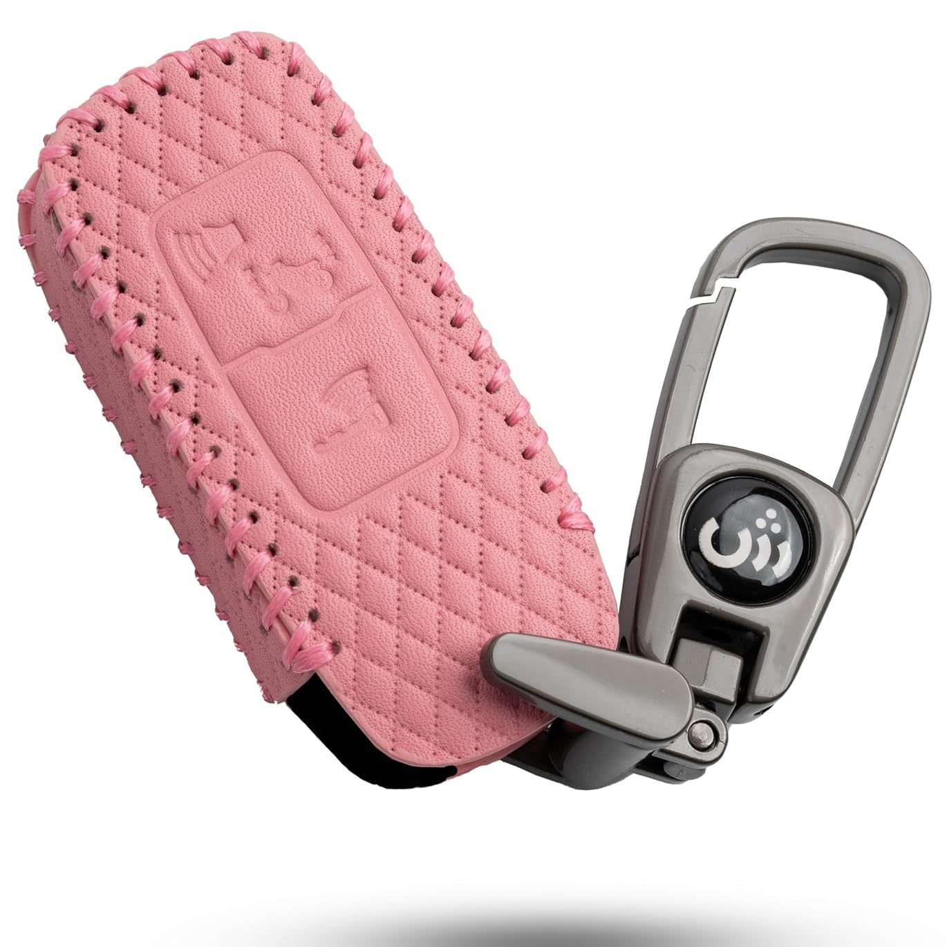 SHOPOFLUX Leather Key Cover Compatible with Honda Activa | Dio H-Smart (Pink) Shopoflux