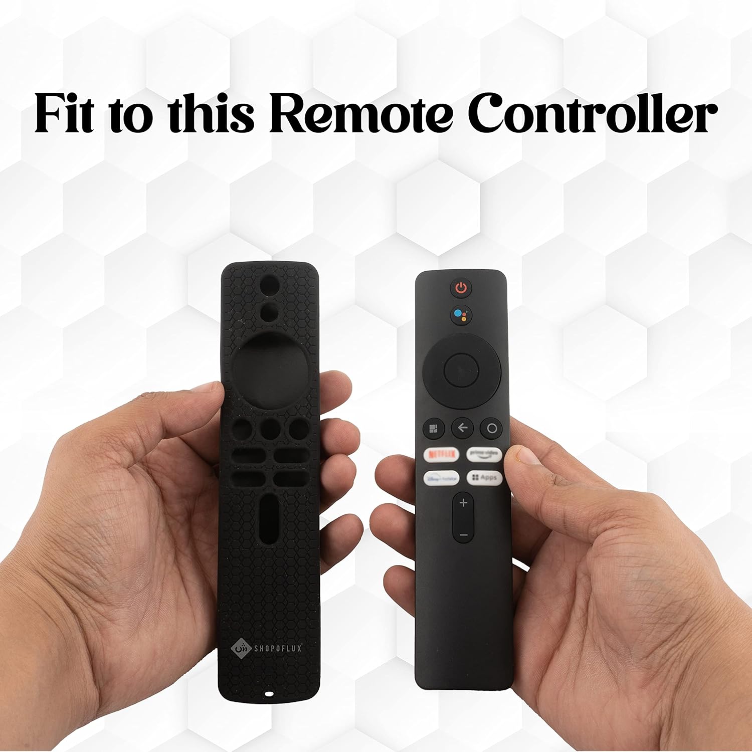 SHOPOFLUX Silicone Remote Cover Compatible with Redmi 4k Ultra 43 inch, Xiaomi OLED Series 55 inch, Xiaomi 5A Series 32/40/43 inch TV (Black) Shopoflux