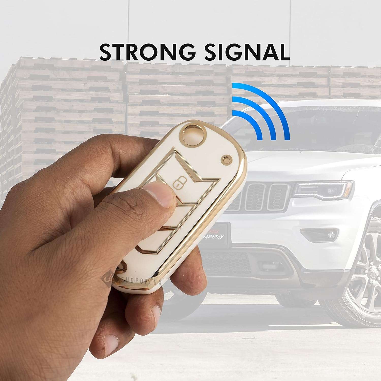 Shopoflux® TPU Key Cover Compatible with Mahindra Scorpio N | 3XO | XUV 300 | Marazzo | XUV 700 | XUV 400 ev | Bolero | Thar Roxx 3 Button Flip Key