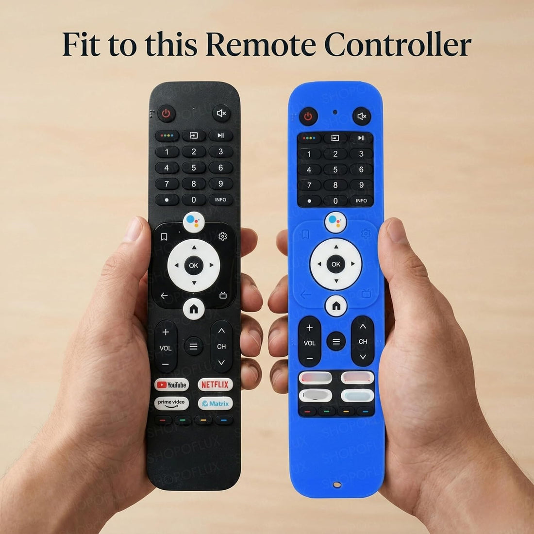 SHOPOFLUX Silicone TV Remote Cover Compatible with Haier TV Protective Case with Lanyard (Blue) Shopoflux