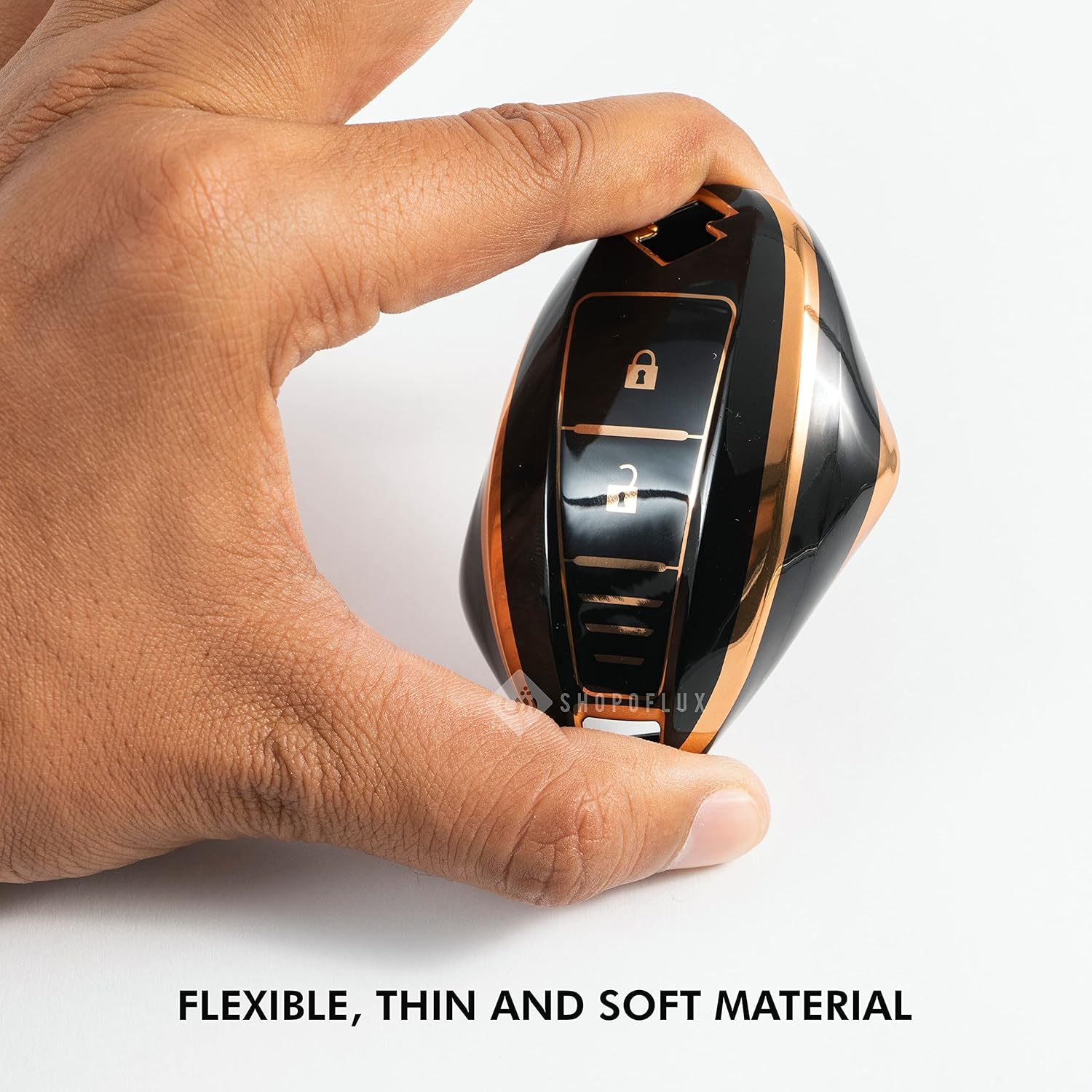 Shopoflux® TPU Key Cover Compatible with Baleno | Breeza | S Cross | Ciaz | Swift 2 Button Smart Key