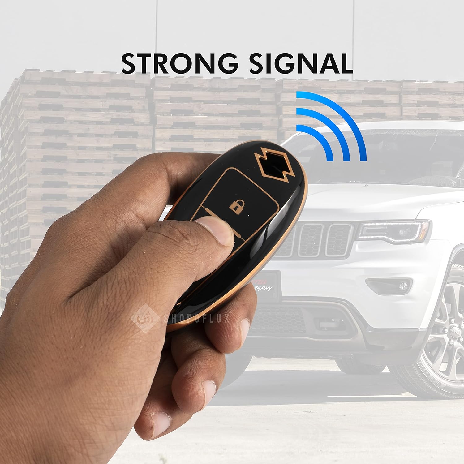 Shopoflux® TPU Key Cover Compatible with Baleno, Breeza, S Cross, Ciaz, Swift 3 Button Smart Key