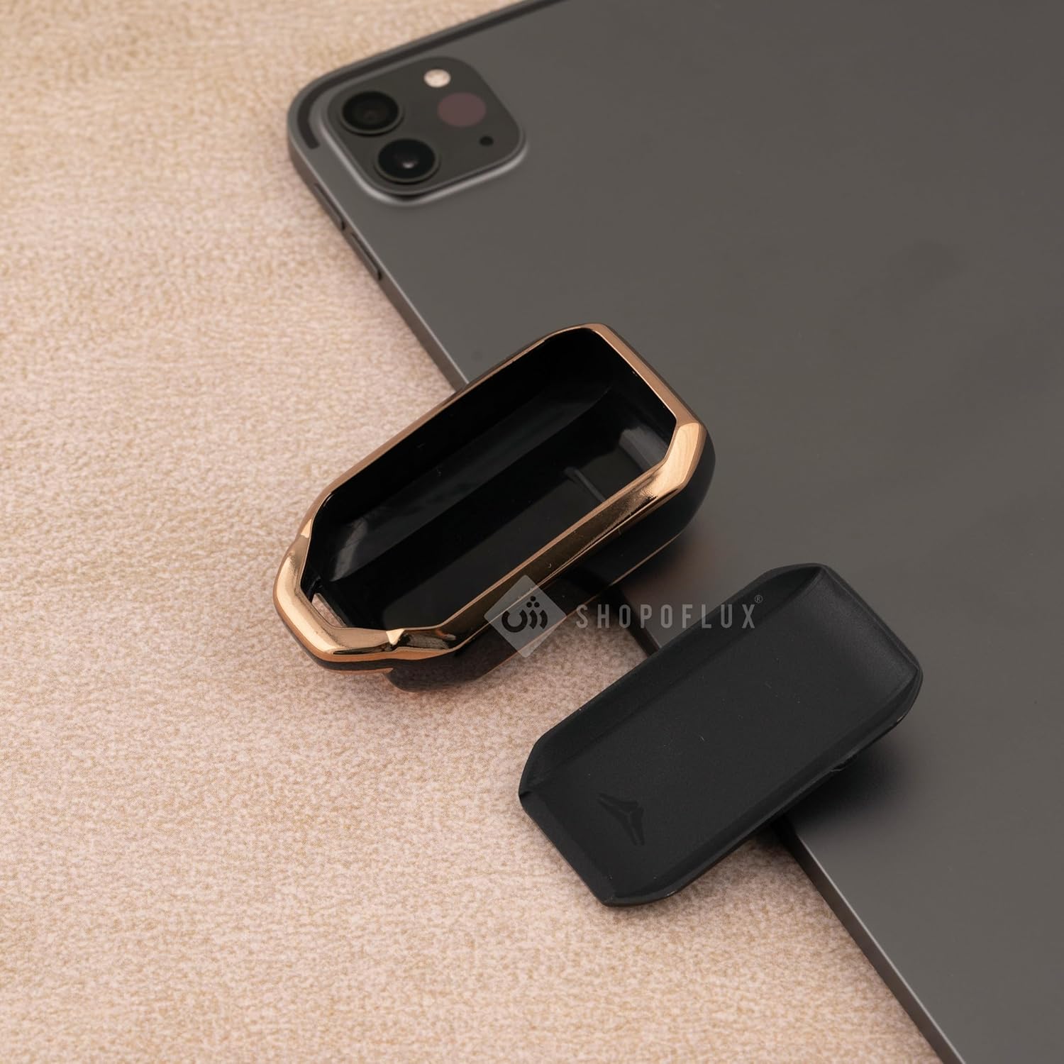 SHOPOFLUX TPU key Cover Compatible with Dzire | Ertiga 3 button smart key Black