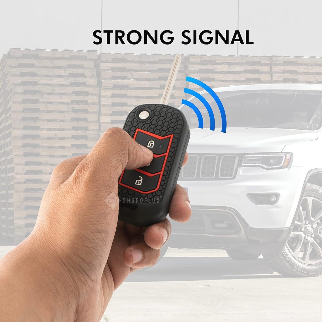 SHOPOFLUX Silicone Key Cover Compatible with Mahindra Scorpio N | 3XO | XUV 300 | Marazzo | XUV 700 | XUV 400 ev | Bolero | Thar Roxx 3 Button Flip Key Pack of 2