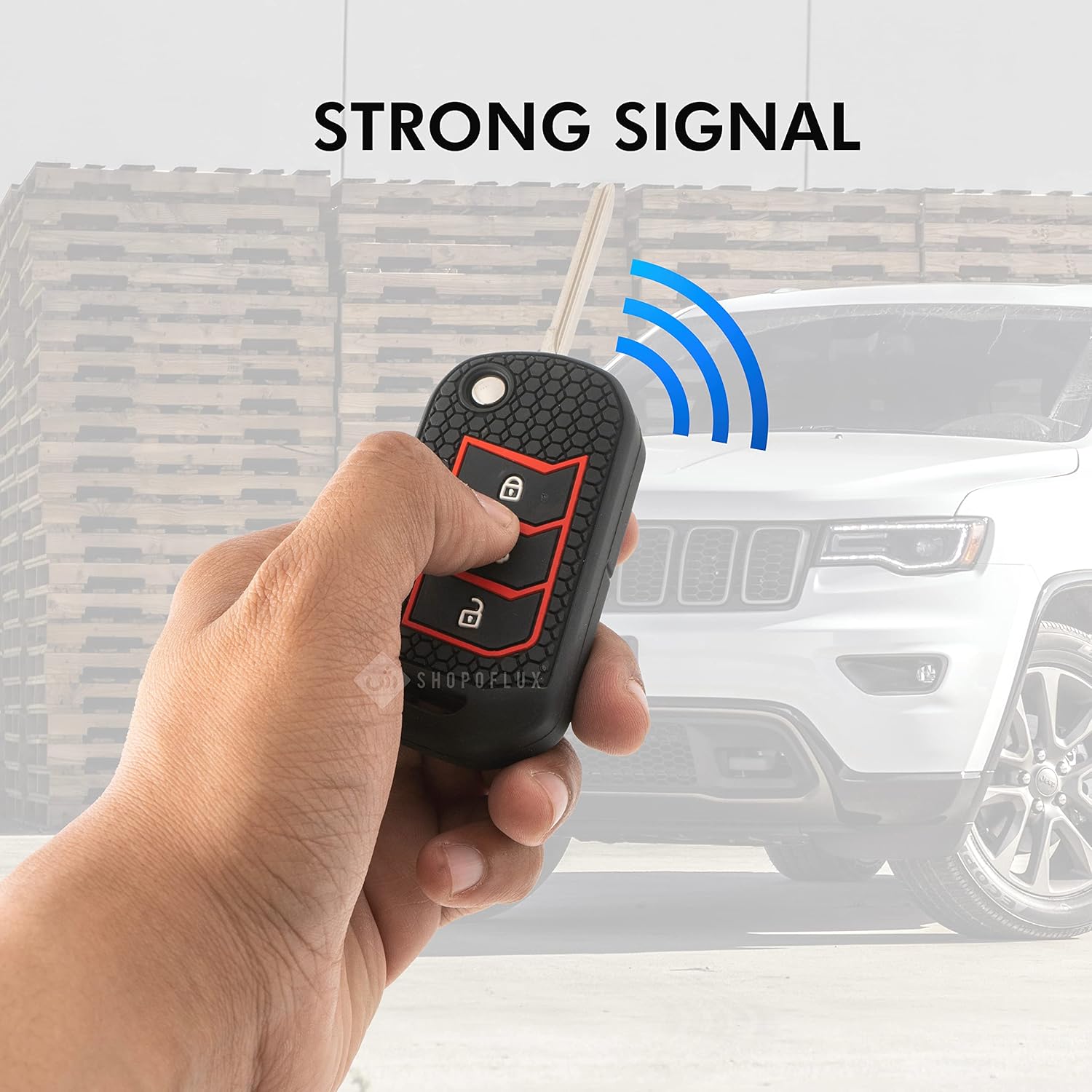 SHOPOFLUX Silicone Key Cover Compatible with Mahindra Scorpio N | 3XO | XUV 300 | Marazzo | XUV 700 | XUV 400 ev | Bolero | Thar Roxx 3 Button Flip Key Pack of 2