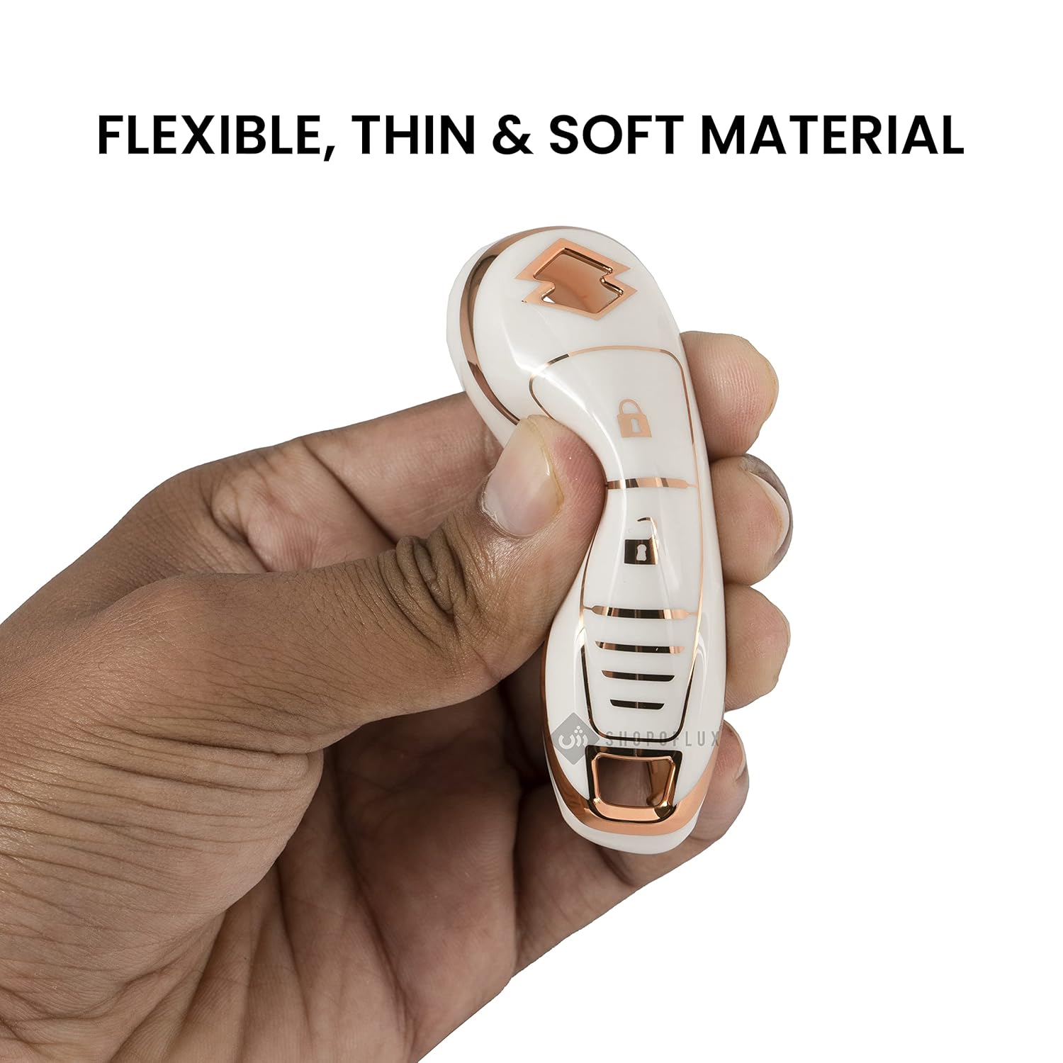 Shopoflux® TPU Key Cover Compatible with Baleno | Breeza | S Cross | Ciaz | Swift 2 Button Smart Key