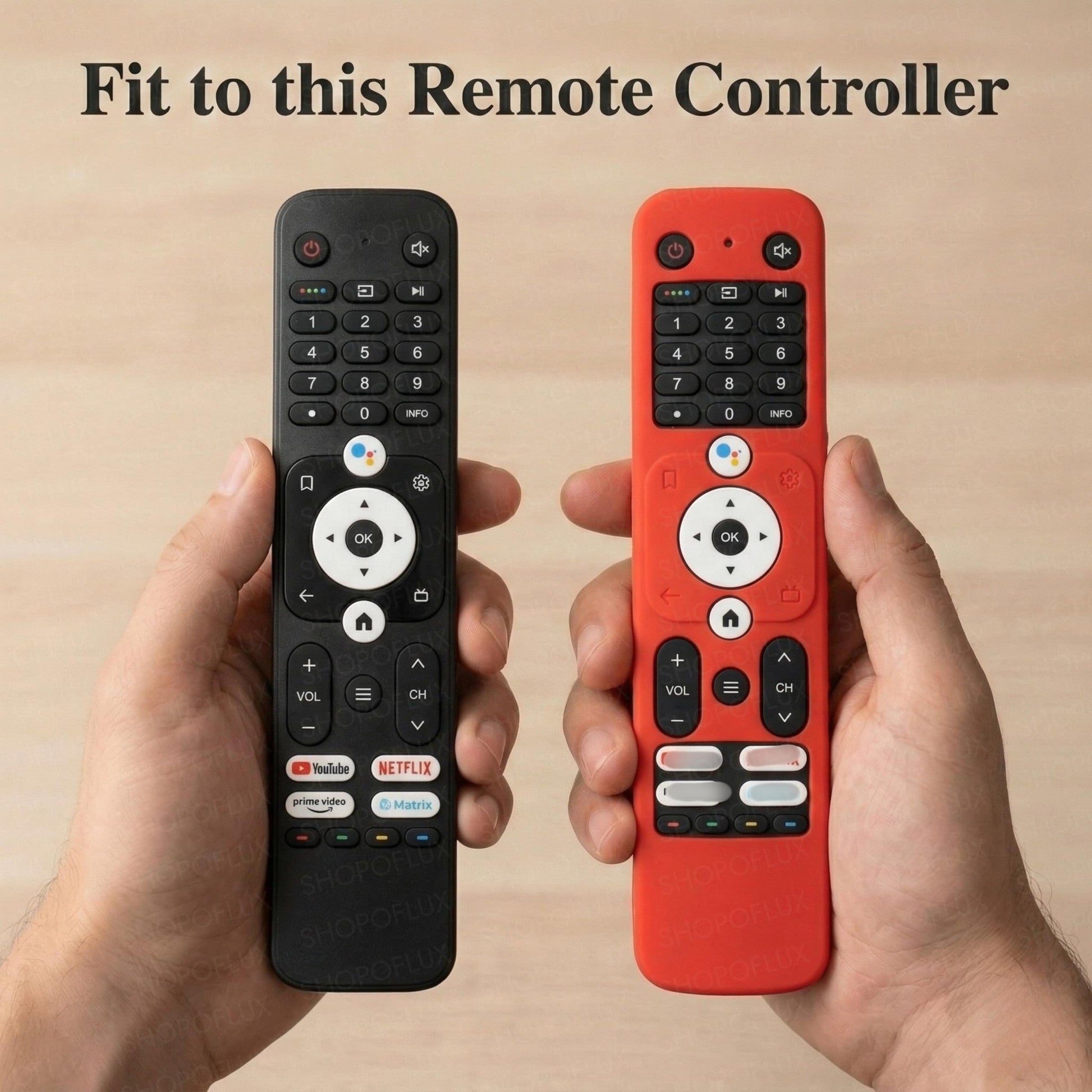 SHOPOFLUX Silicone TV Remote Cover Compatible with Haier TV Protective Case with Lanyard (Red) Shopoflux