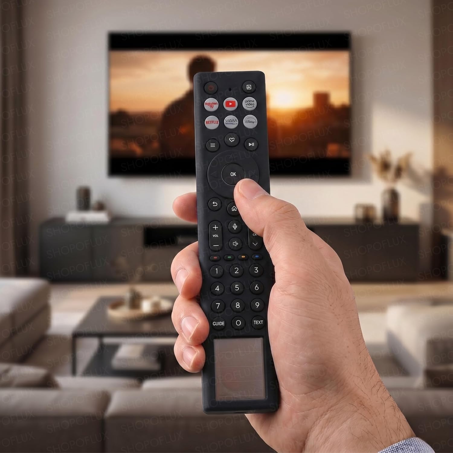 SHOPOFLUX Silicone TV Remote Cover Compatible with Hisense TV Remote [Remote NOT Included] (Black) Shopoflux