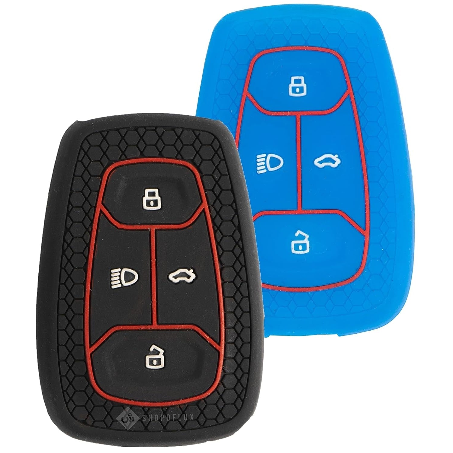 Shopoflux® Silicone Smart Key Cover Compatible with Tata Nexon | Harrier | Safari | Altroz | Tigor | EV | Punch | Tiago EV Electric