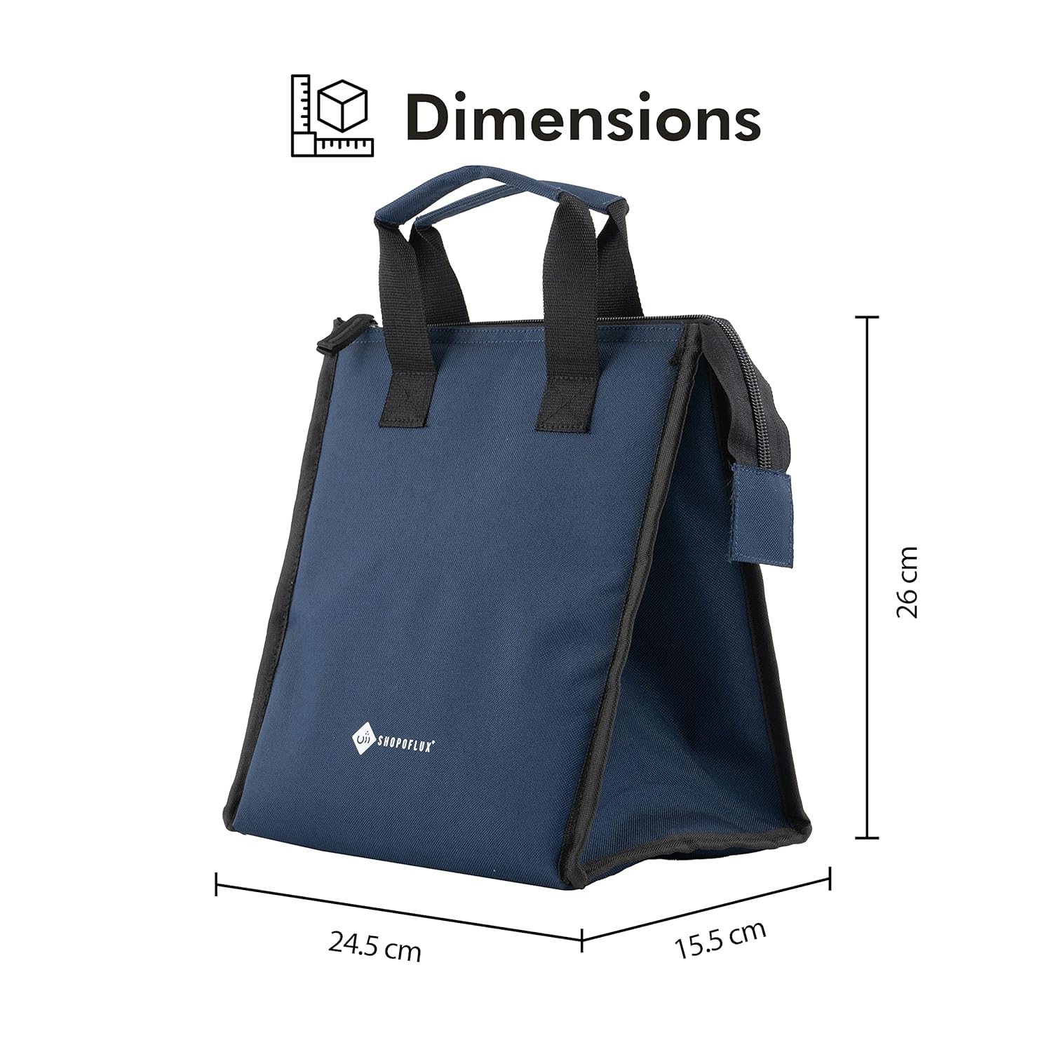 SHOPOFLUX Lunch Bag for Men and Women, Insulated Tiffin Bags for Office, College, School Blue
