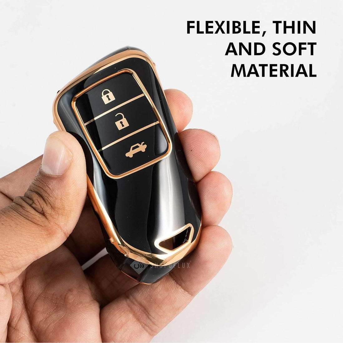Shopoflux® TPU Key Cover Compatible for Honda Elevate | City | Amaze | WRV | CRV | Jazz | 3 Button Smart Key