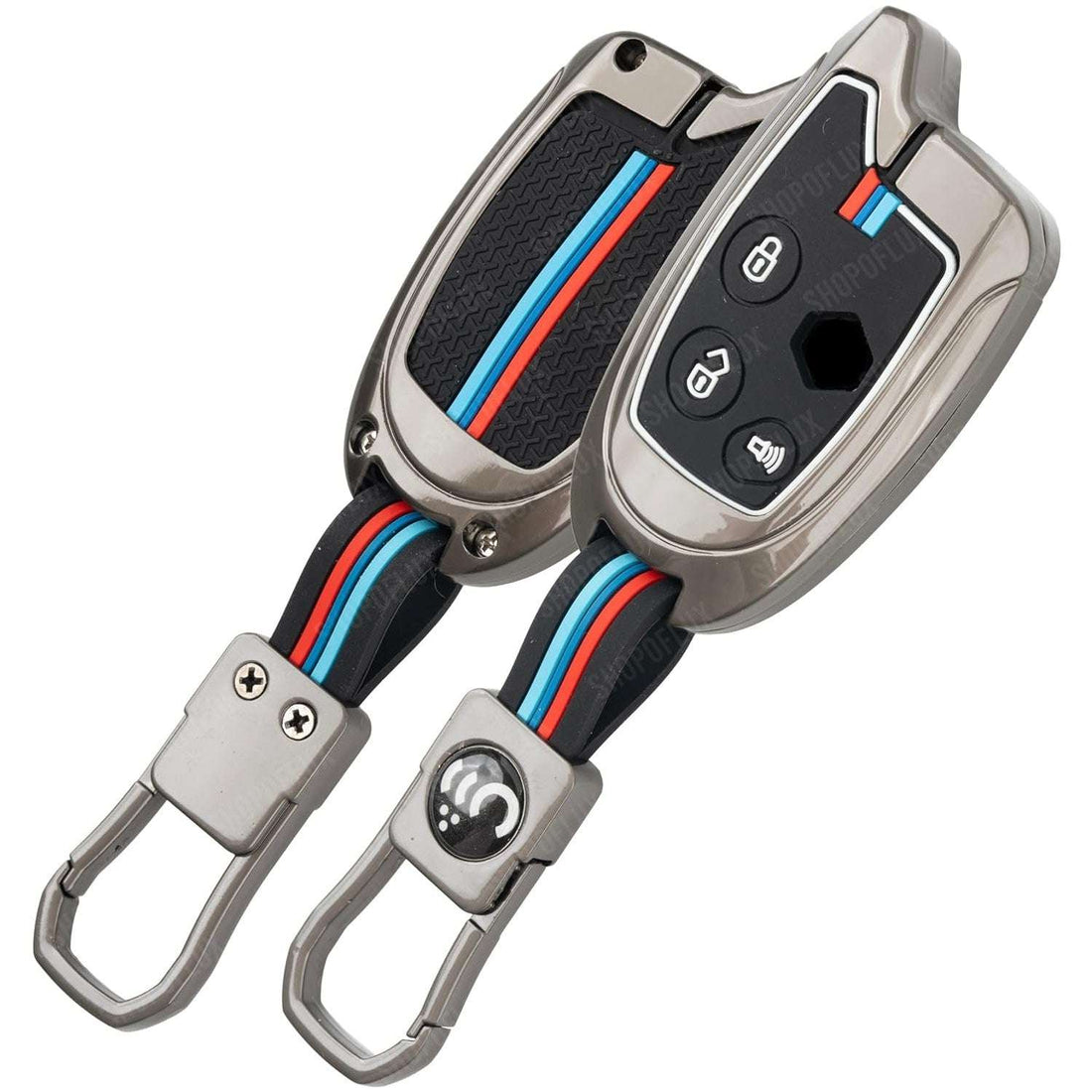 SHOPOFLUX Metal Key Cover Compatible for Swift,Dzire, Ritz, WagonR, S-Cross, Ertiga, Astar, Ciaz, Celerio, WagonR, Baleno, Scross, Vitara Brezza, Baleno BS6 2020 with Nippon Remote