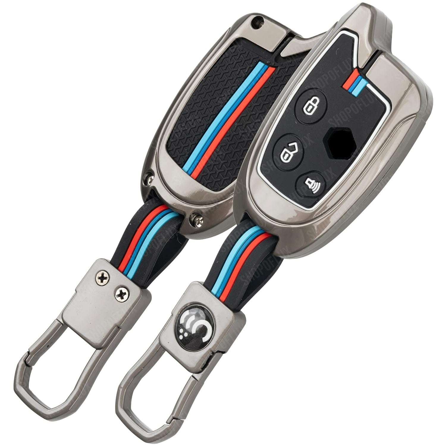 SHOPOFLUX Metal Key Cover Compatible for Swift,Dzire, Ritz, WagonR, S-Cross, Ertiga, Astar, Ciaz, Celerio, WagonR, Baleno, Scross, Vitara Brezza, Baleno BS6 2020 with Nippon Remote