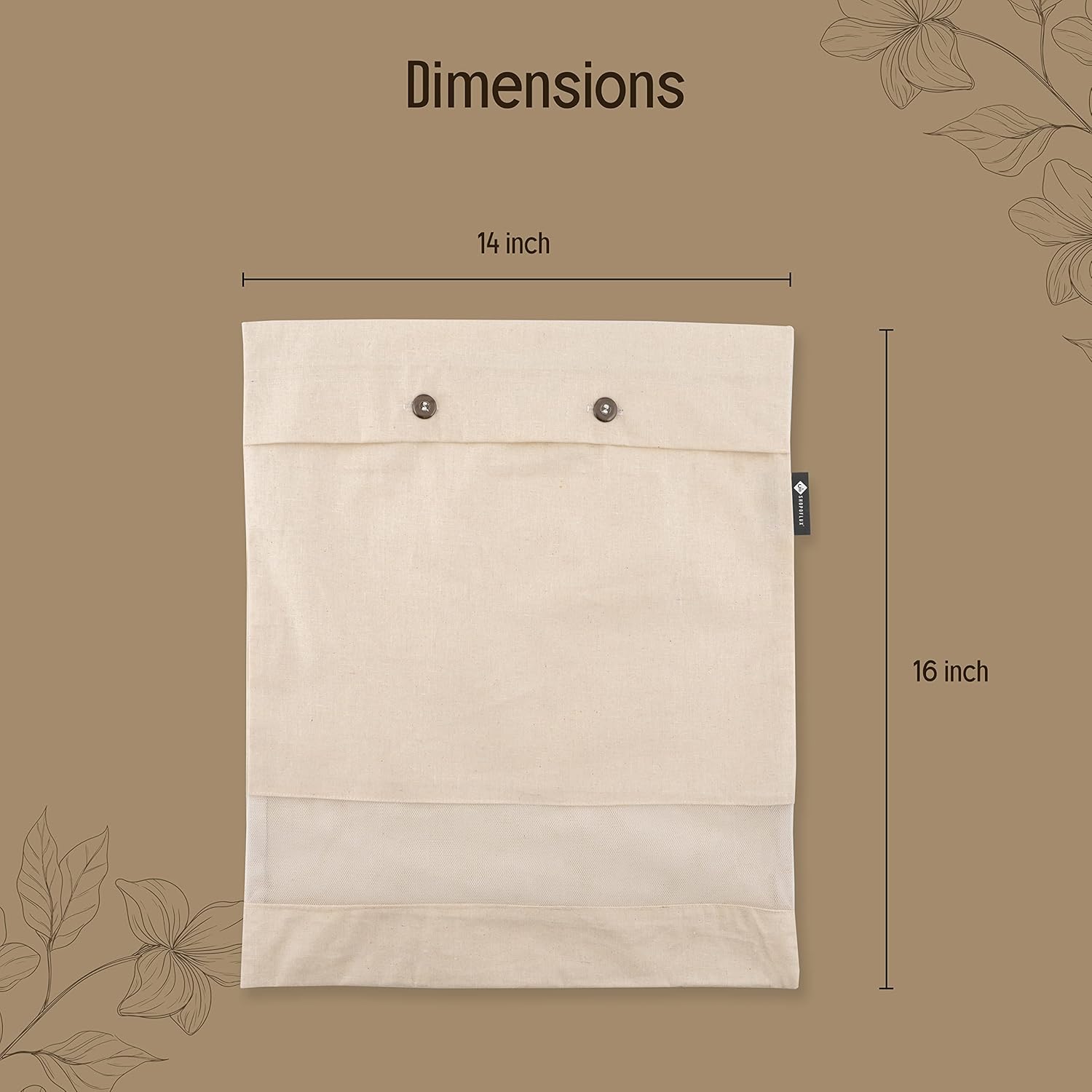 SHOPOFLUX Cotton Saree Covers 6 Pieces | Saree Bags | Clothes Bag For Travelling And Wardrobe Organizer With Transparent Mesh Window 16 X 14 Inches 6 , Beige