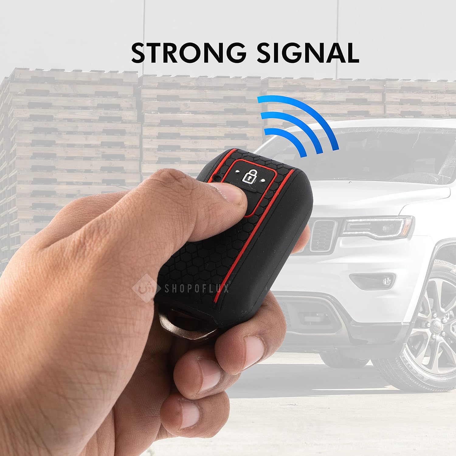 SHOPOFLUX Silicone Key Cover Compatible with Baleno, Grand Vitara, XL6, Swift, Brezza, Celerio, Ignis, Ertiga, Dzire, Fronx, Urban Cruiser, Glanza, Hyryder Pack of 1