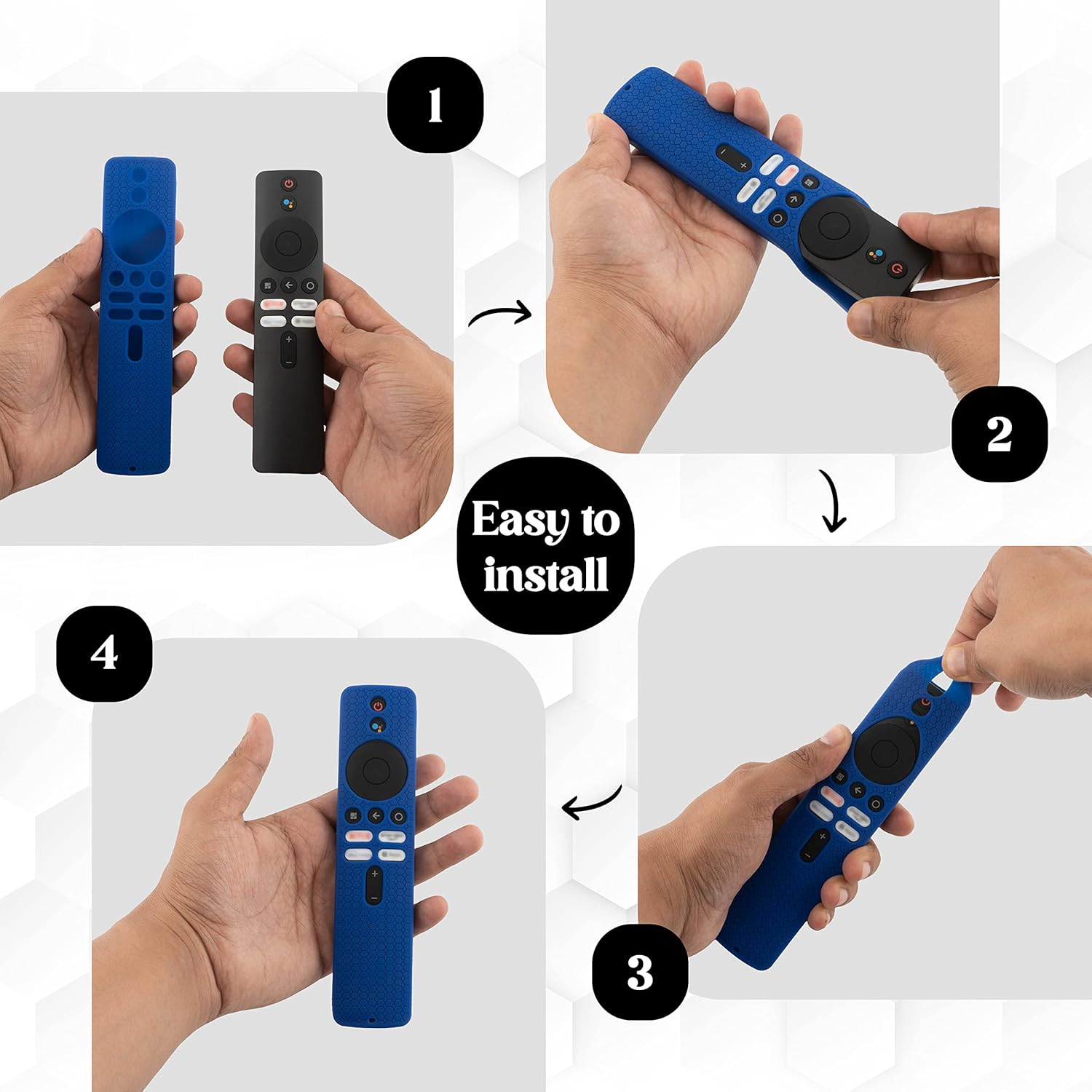 SHOPOFLUX Silicone Remote Cover Compatible with Redmi 4k Ultra 43 inch, Xiaomi OLED Series 55 inch, Xiaomi 5A Series 32/40/43 inch TV (Blue) Shopoflux