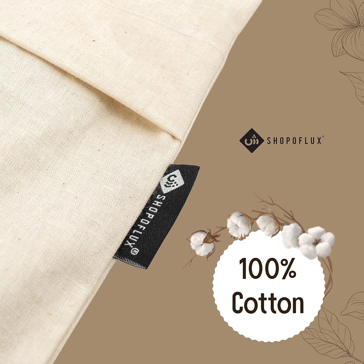 SHOPOFLUX Cotton Saree Covers 12 Pieces | Saree Bags | Clothes Bag for Travelling and Wardrobe Organizer with Transparent Mesh Window 16 x 14 Inches 12
