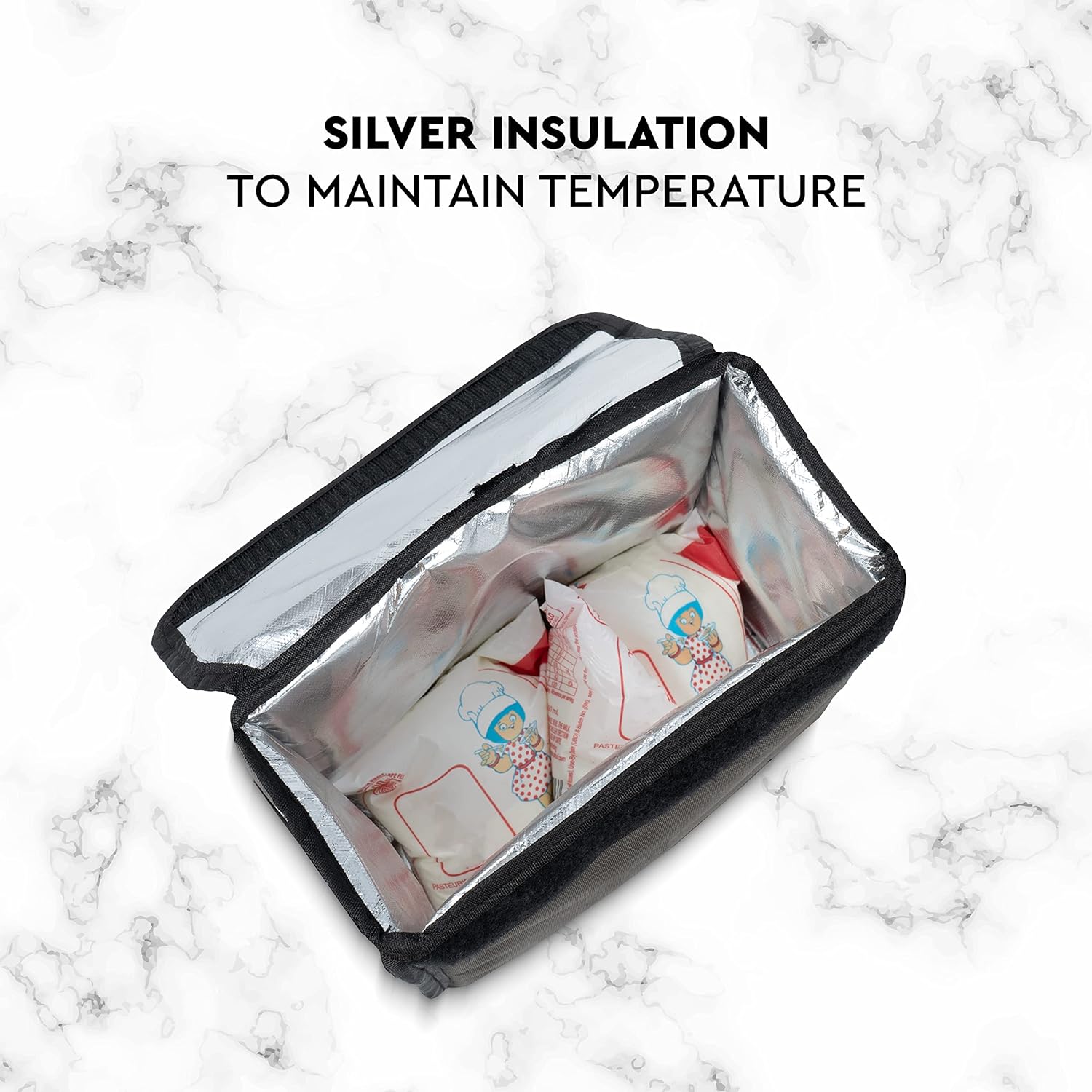 SHOPOFLUX Milk Bag for Door Hanging | Insulated and Waterproof Door Hanging Bag for Milk Sachets and Bottles Storage with Pocket for Notes and News Paper