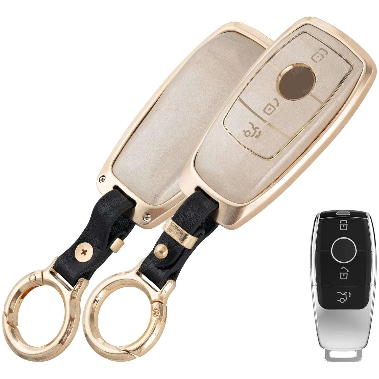 SHOPOFLUX Metal TPU Key Cover Compatible for Mercedes Benz E - Class S - Class A - Class C - Class G - Class 2020 Onwards New Smart Key