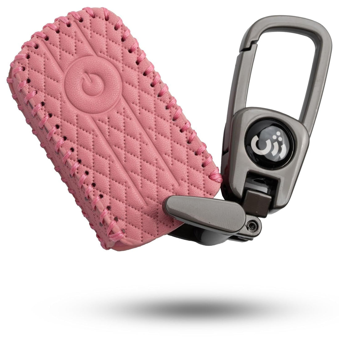 SHOPOFLUX Leather Key Cover Compatible with Yamaha Aerox Pink