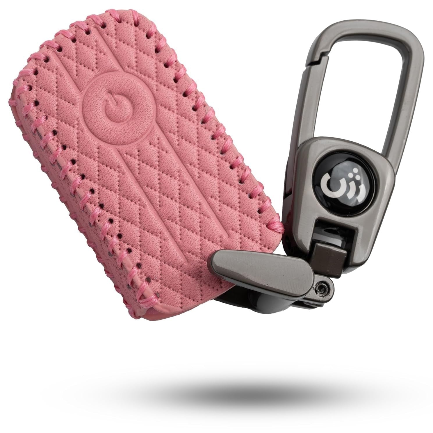 SHOPOFLUX Leather Key Cover Compatible with Yamaha Aerox Pink