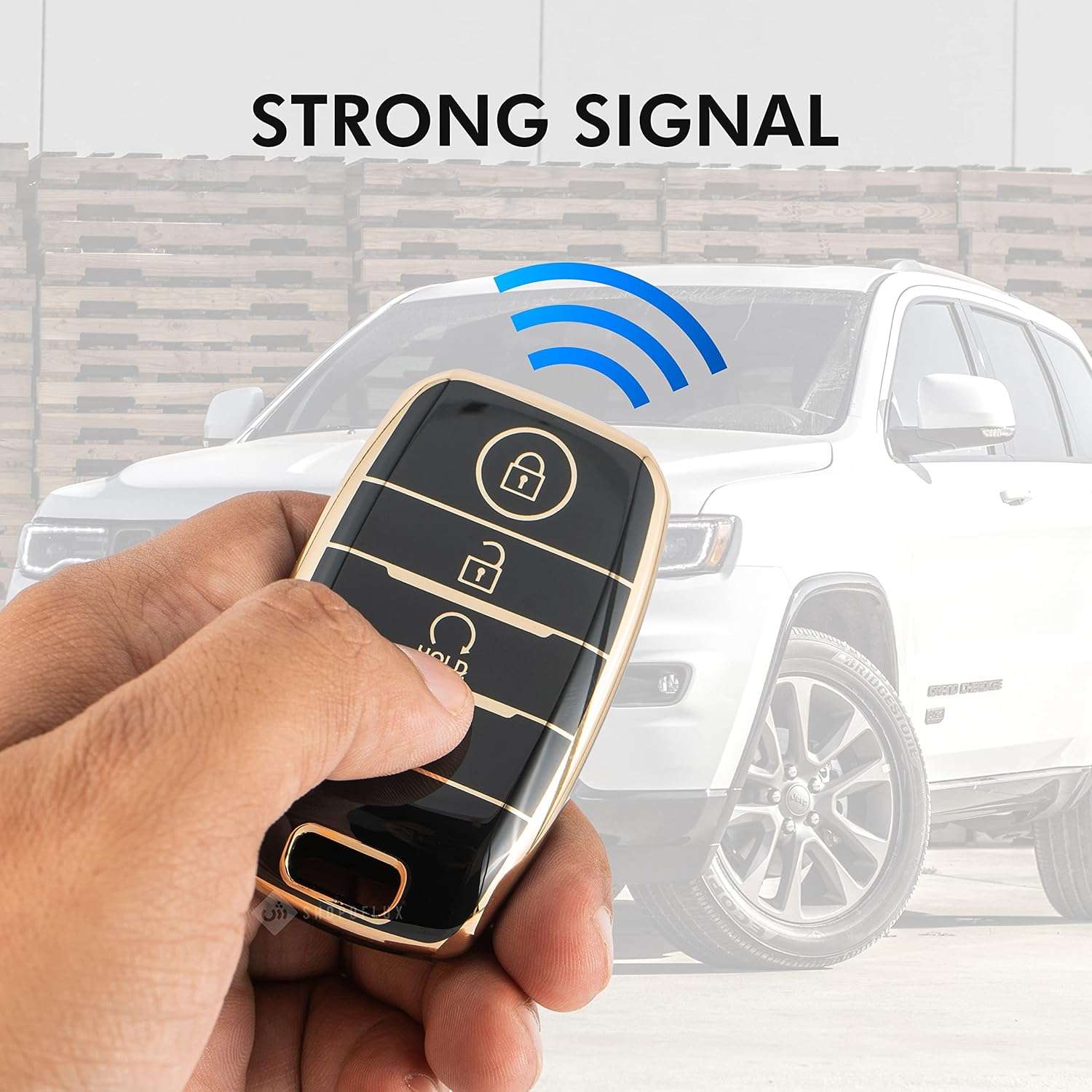 Shopoflux® TPU Key Cover fit for KIA Seltos 4 Button Smart Key