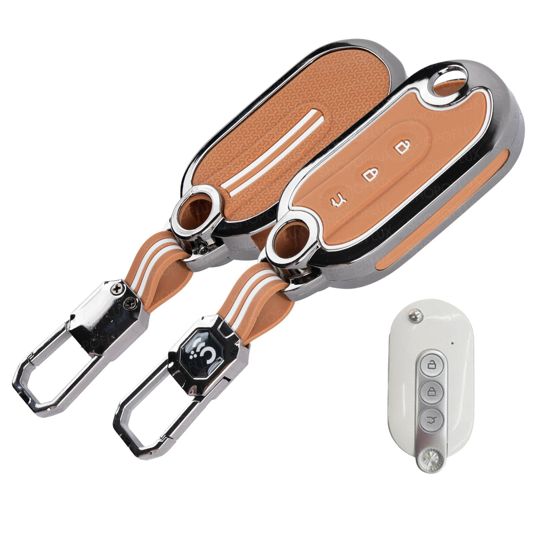 SHOPOFLUX Metal Key Cover Compatible for MG comet ev Electric 3 Button Flip Key Shopoflux