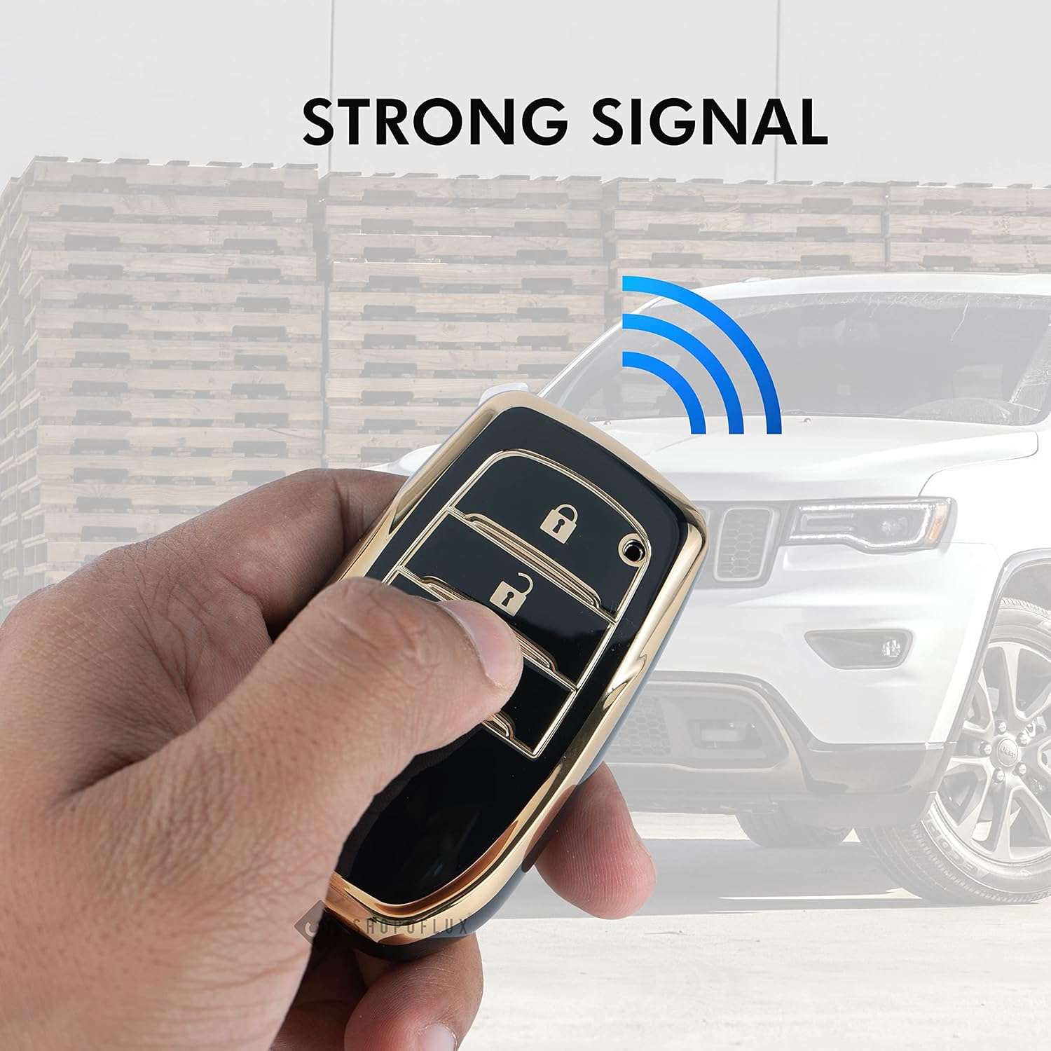 SHOPOFLUX TPU Key Cover Compatible with suzuki and Toyota Fortuner | Fortuner Legender | Innova Hycross | Invicto 3 Button Smart Key