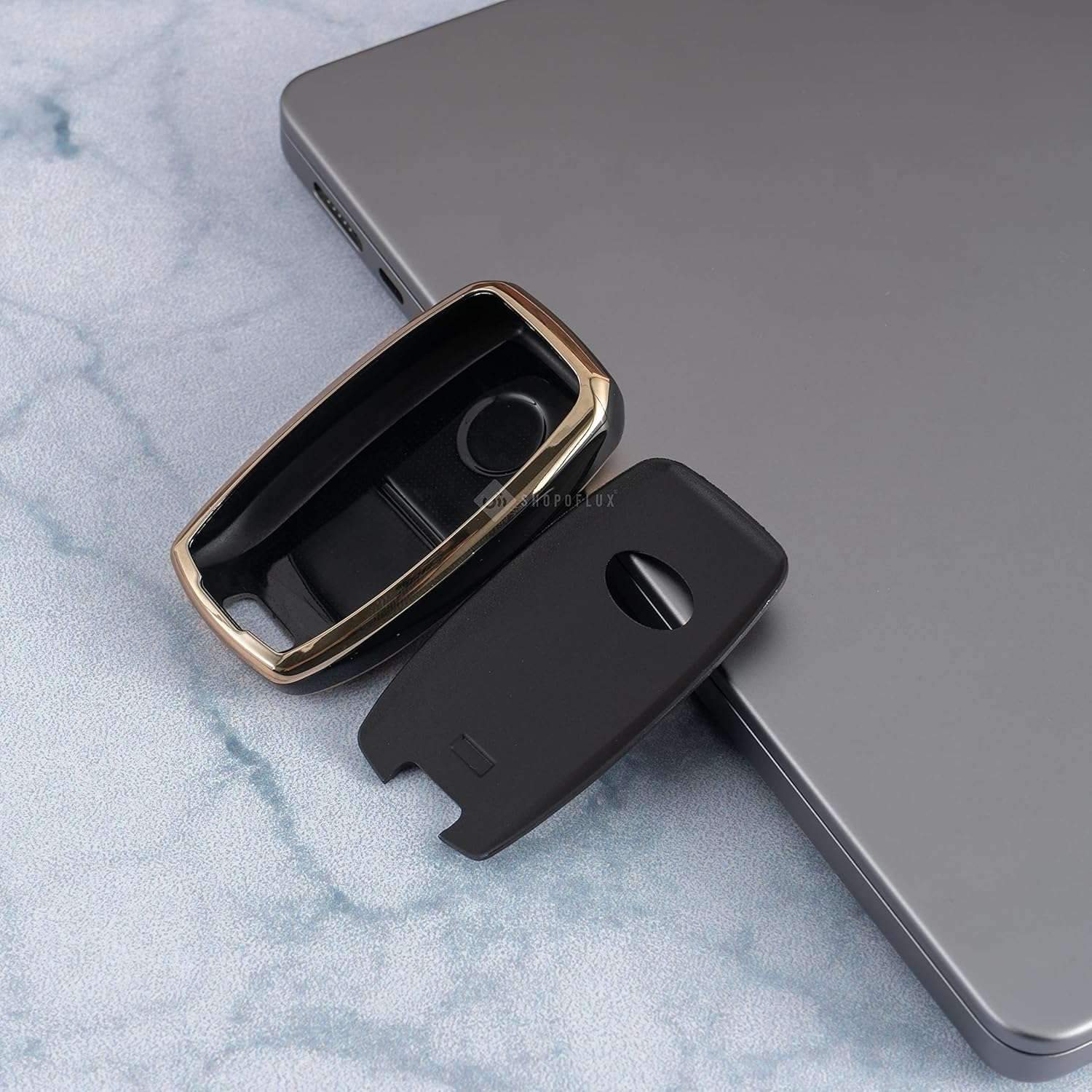 Shopoflux® TPU Key Cover Compatible with Kia Seltos | Sonet | Carens 4 Button Smart Key