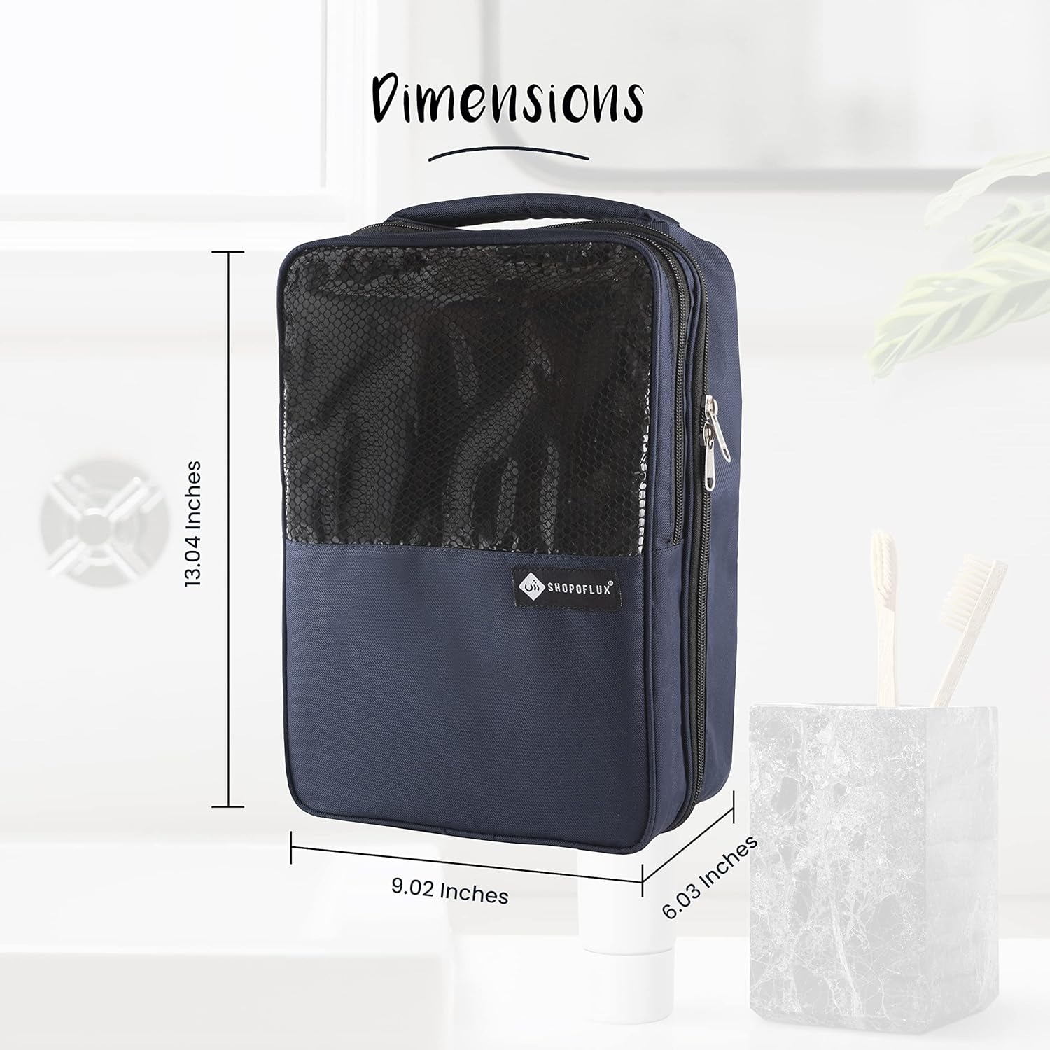 Shopoflux® Shoes Bag for Travel | Footwear Organizer Pouch | Multi-Purpose Portable Foldable Organizer | Travelling Shoe Holder Storage Bag Pack of 2 Blue and Grey