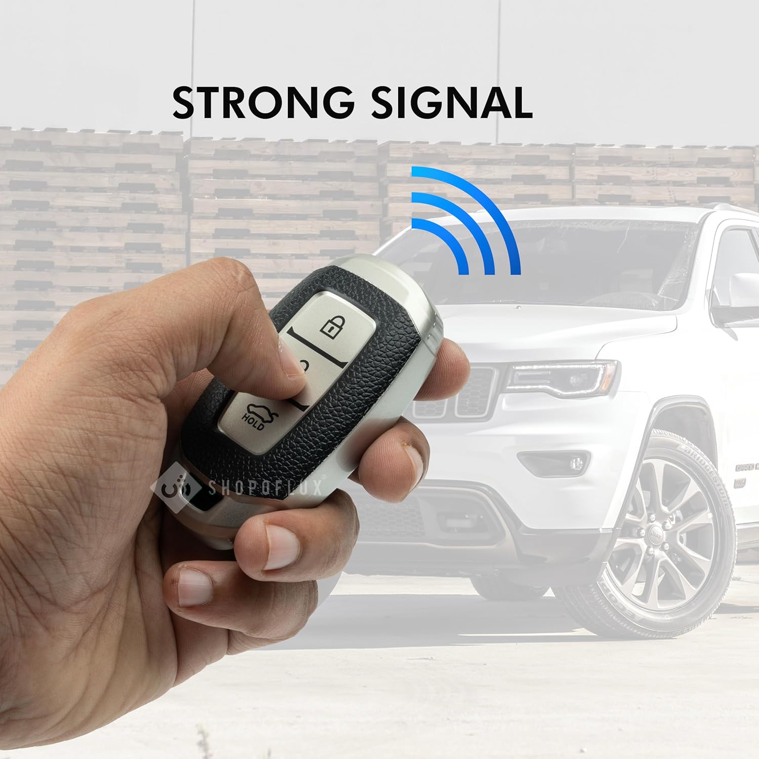 SHOPOFLUX TPU Leather Key Cover Compatible with Hyundai Verna | Kona | i20 3 Button Smart Key
