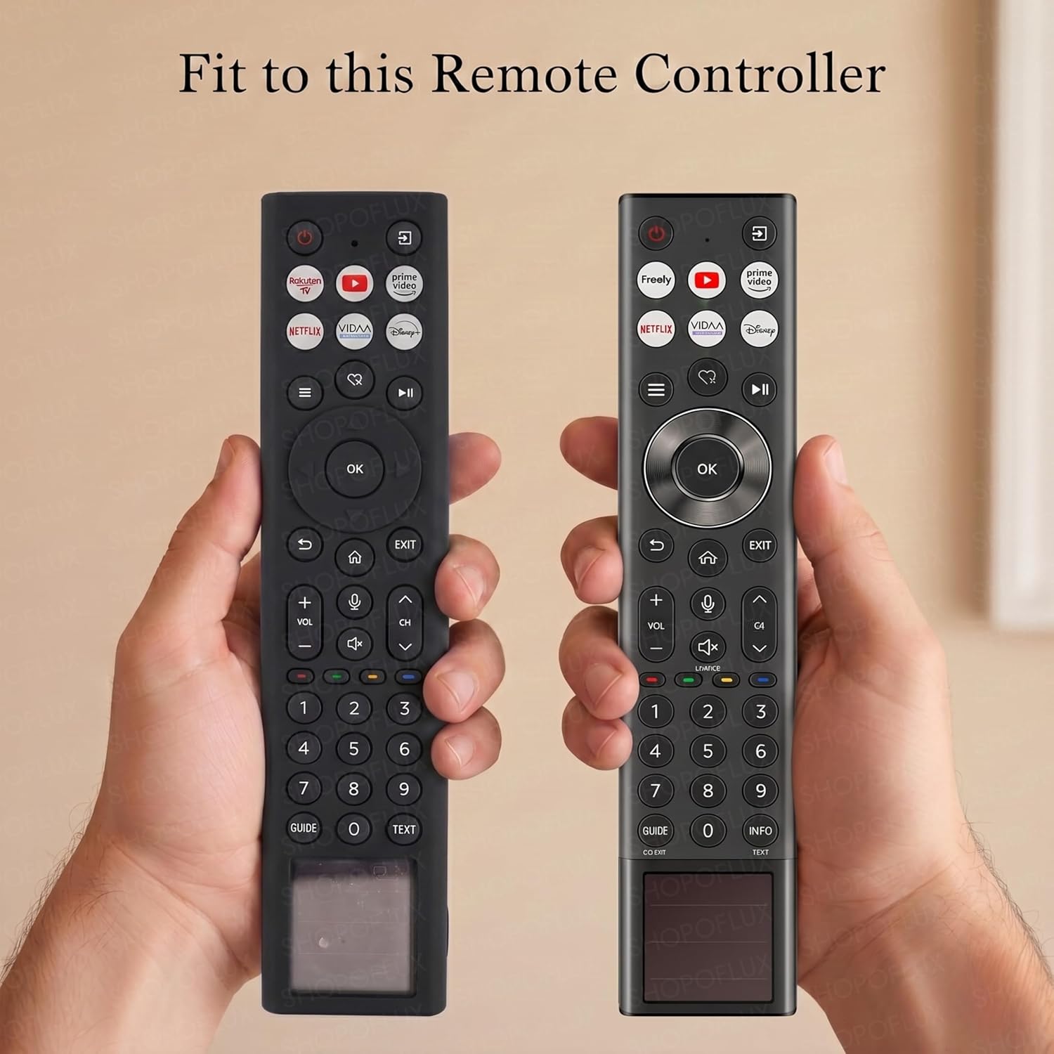 SHOPOFLUX Silicone TV Remote Cover Compatible with Hisense TV Remote [Remote NOT Included] (Black) Shopoflux