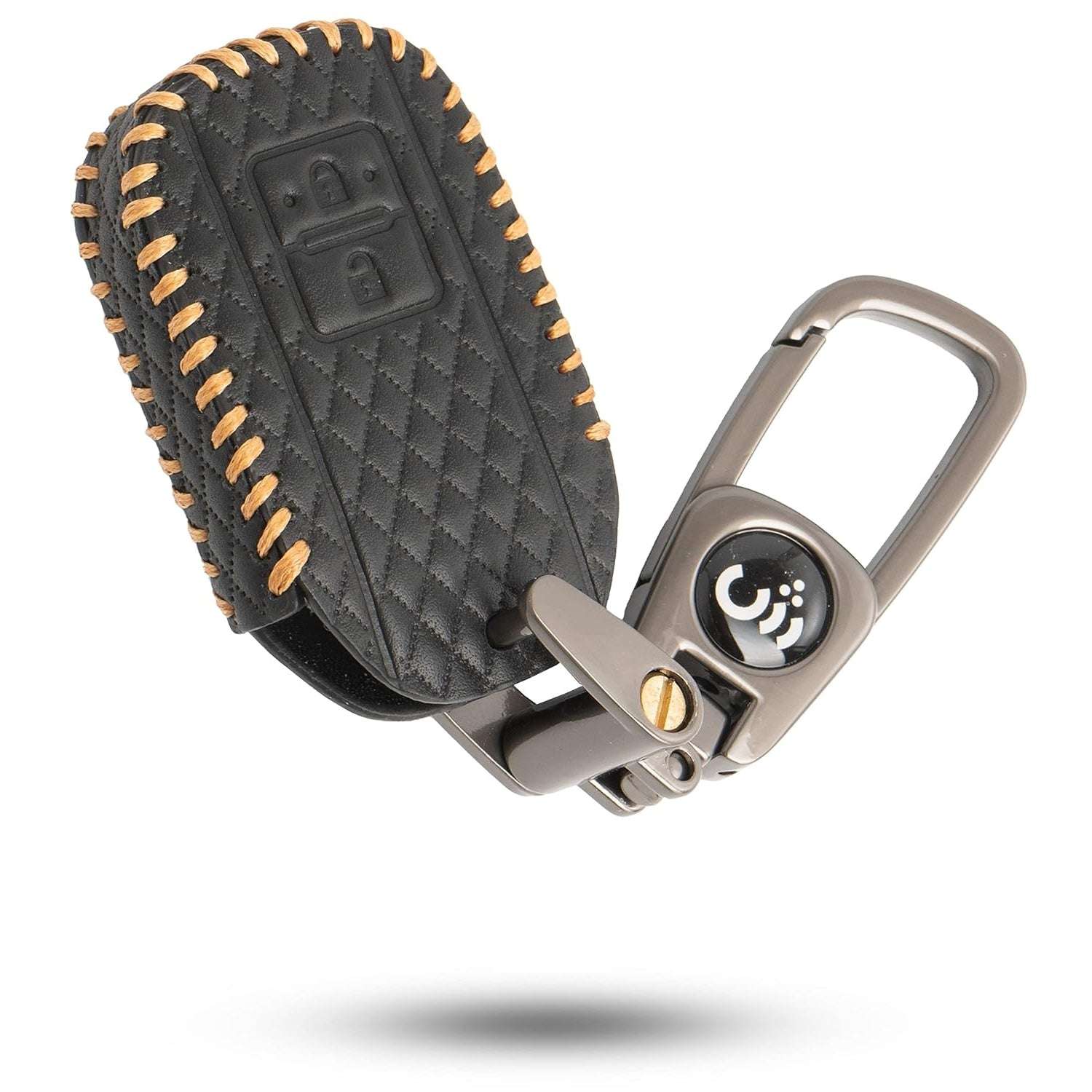 SHOPOFLUX Leather Key Cover Compatible with toyota and suzuki Baleno, Grand Vitara, XL6, Swift, Brezza, Celerio, Ignis, Ertiga, Dzire, Fronx, Urban Cruiser, Glanza, Hyryder Black