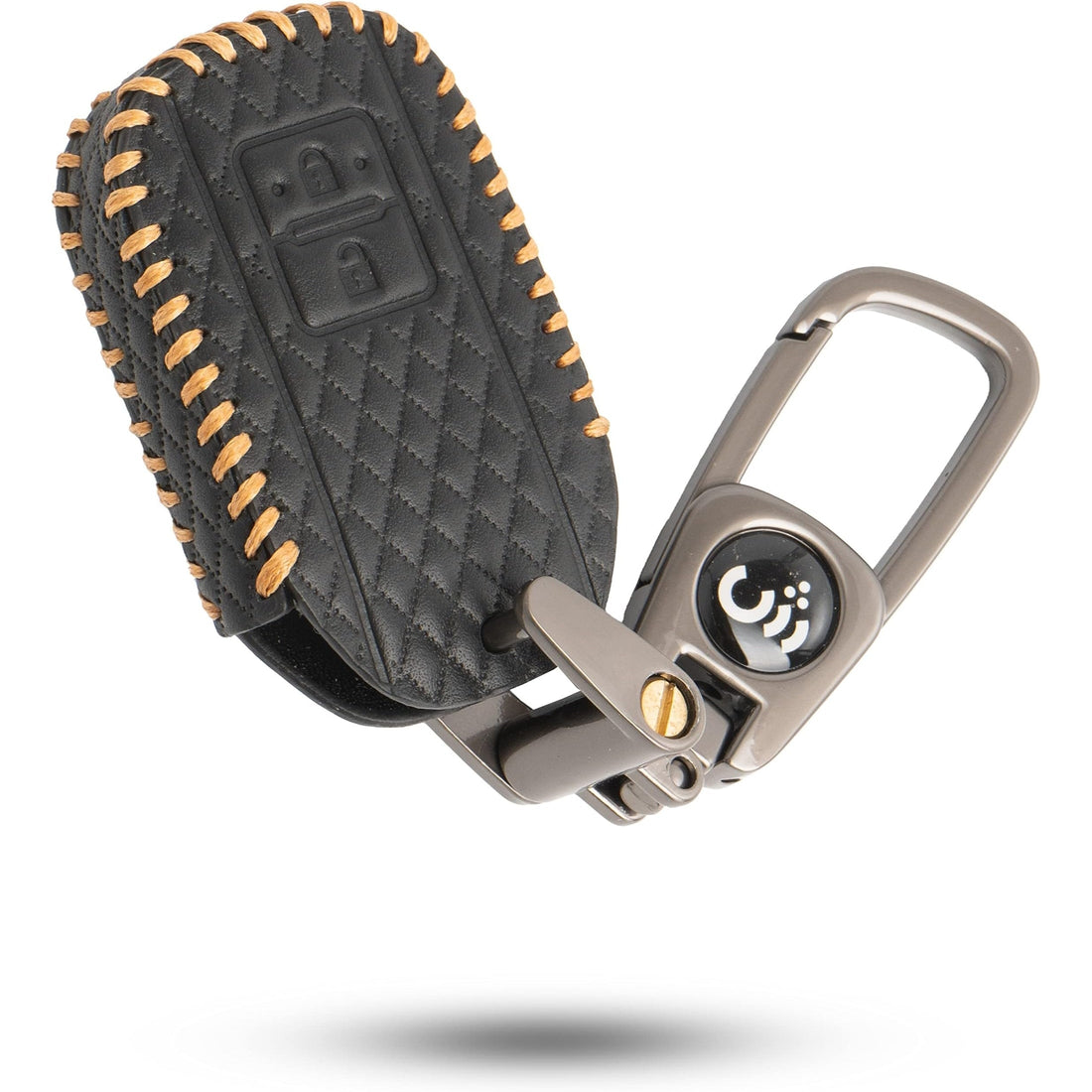 SHOPOFLUX Leather Key Cover Compatible with Baleno, Grand Vitara, XL6, Swift, Brezza, Celerio, Ignis, Ertiga, Dzire, Fronx, Urban Cruiser, Glanza, Hyryder Black